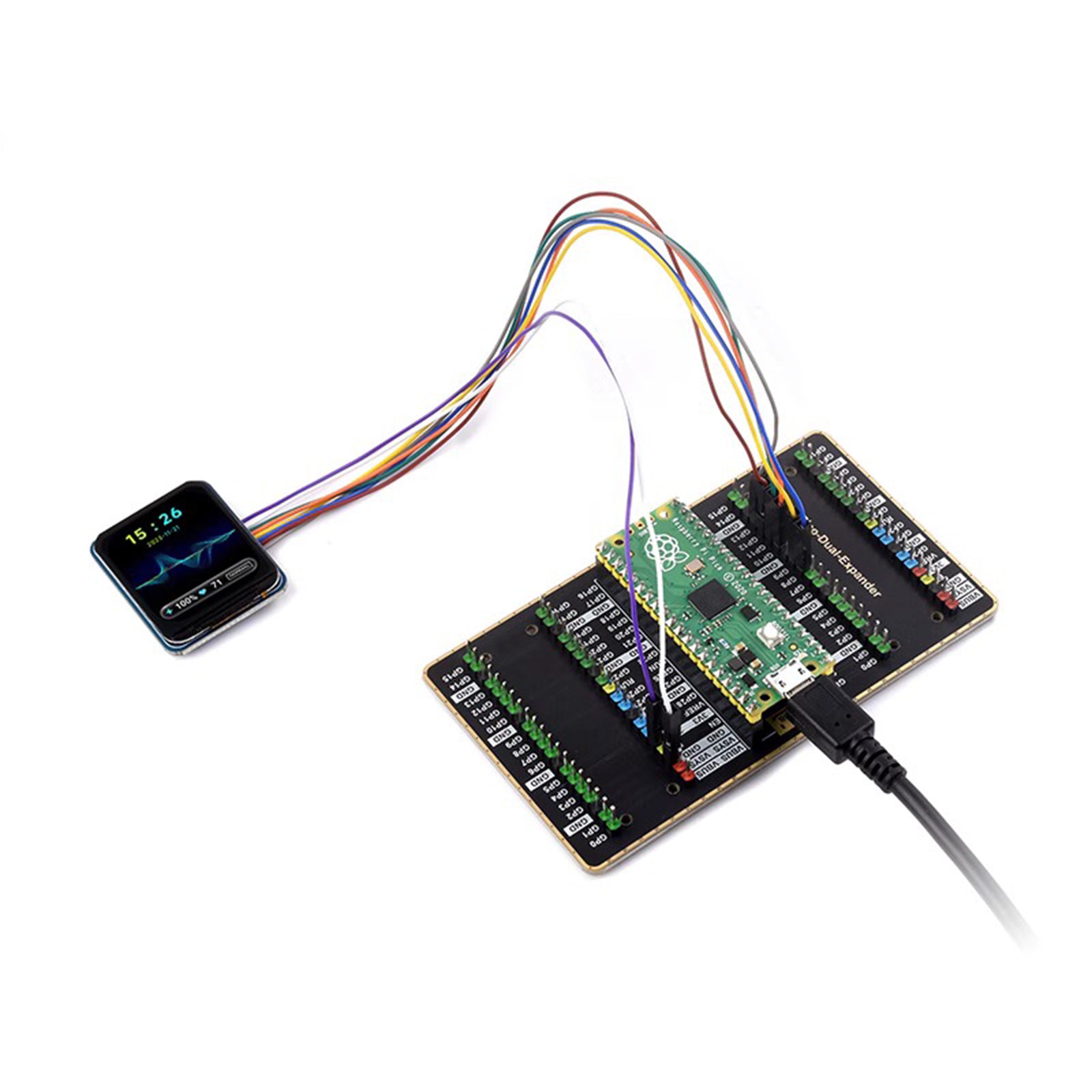 1.5 Inch IPS Display SPI Interface Round Screen NV3030B LCD Expansion Board for Arduino, Raspberry Pi, and DIY Electronics Projects