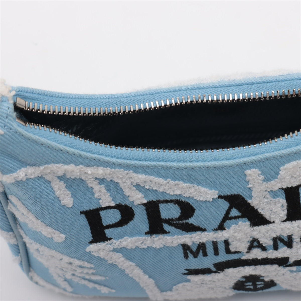 Prada Embroidered Floral Re-edition Canvas Shoulder Bag in Blue - Luxury Designer Crossbody Purse for Women | Perfect for Date Night, Office & Travel | *PREORDER*