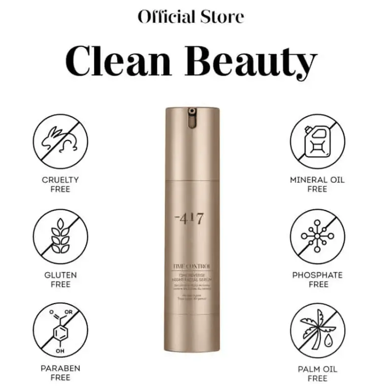 Minus 417 Time Reverse Night Facial Serum - Anti-Aging, Wrinkle Repair & Skin Rejuvenation for Women - Perfect for Nighttime Skincare Routine & Hydration Boost