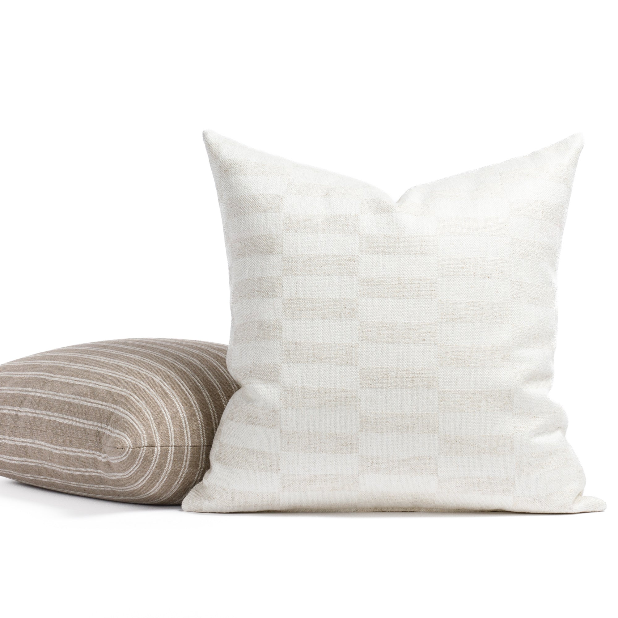 Premium Webster 20x20 Decorative Throw Pillow in Buff - Soft Couch Pillow for Living Room, Bedroom & Outdoor Furniture - Perfect for Sofa, Chair & Patio Decor