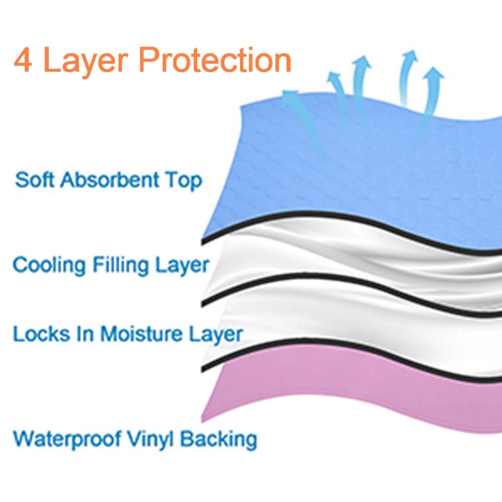 4-Pack Large Cooling Reusable Bed Pads 34