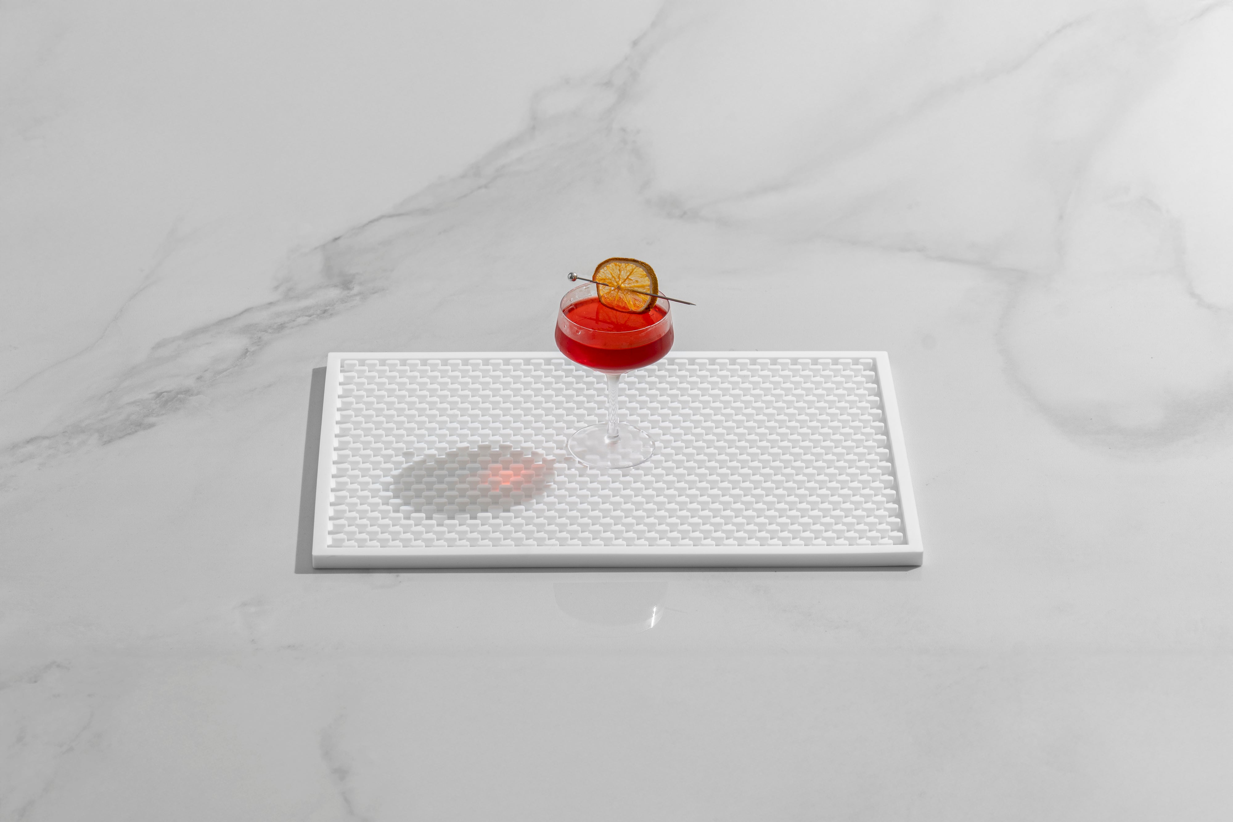 Premium Non-Slip White Silicone Bar Mat - Heat Resistant & Easy to Clean - Perfect for Bartending, Baking, Crafting & Kitchen Counter Protection