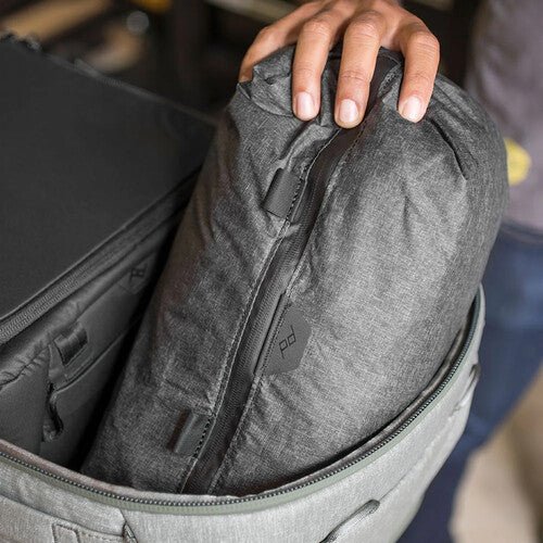 Peak Design Travel Shoe Pouch - Waterproof & Durable Charcoal Gray Shoe Bag for Sneakers, Gym Shoes & Travel Accessories - Perfect for Gym, Travel & Outdoor Adventures