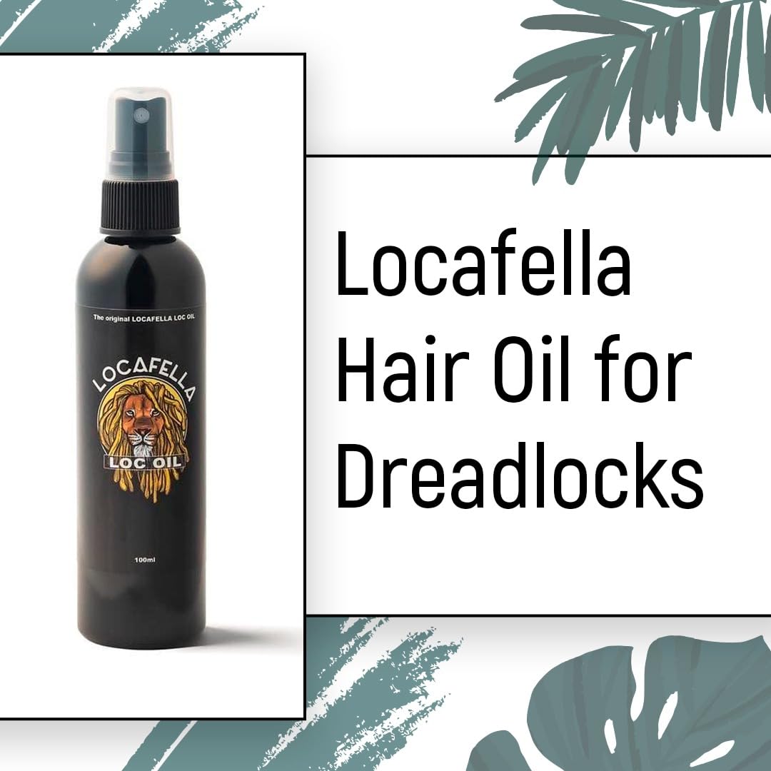 Premium Locafella Hair Growth Oil for Dreadlocks & Natural Hair - Moisturizing Scalp Treatment with Shine Enhancer for Braids, Faux Locs, Twists & Sisterlocs | Daily Hair Care Solution for Stronger, Healthier Locks
