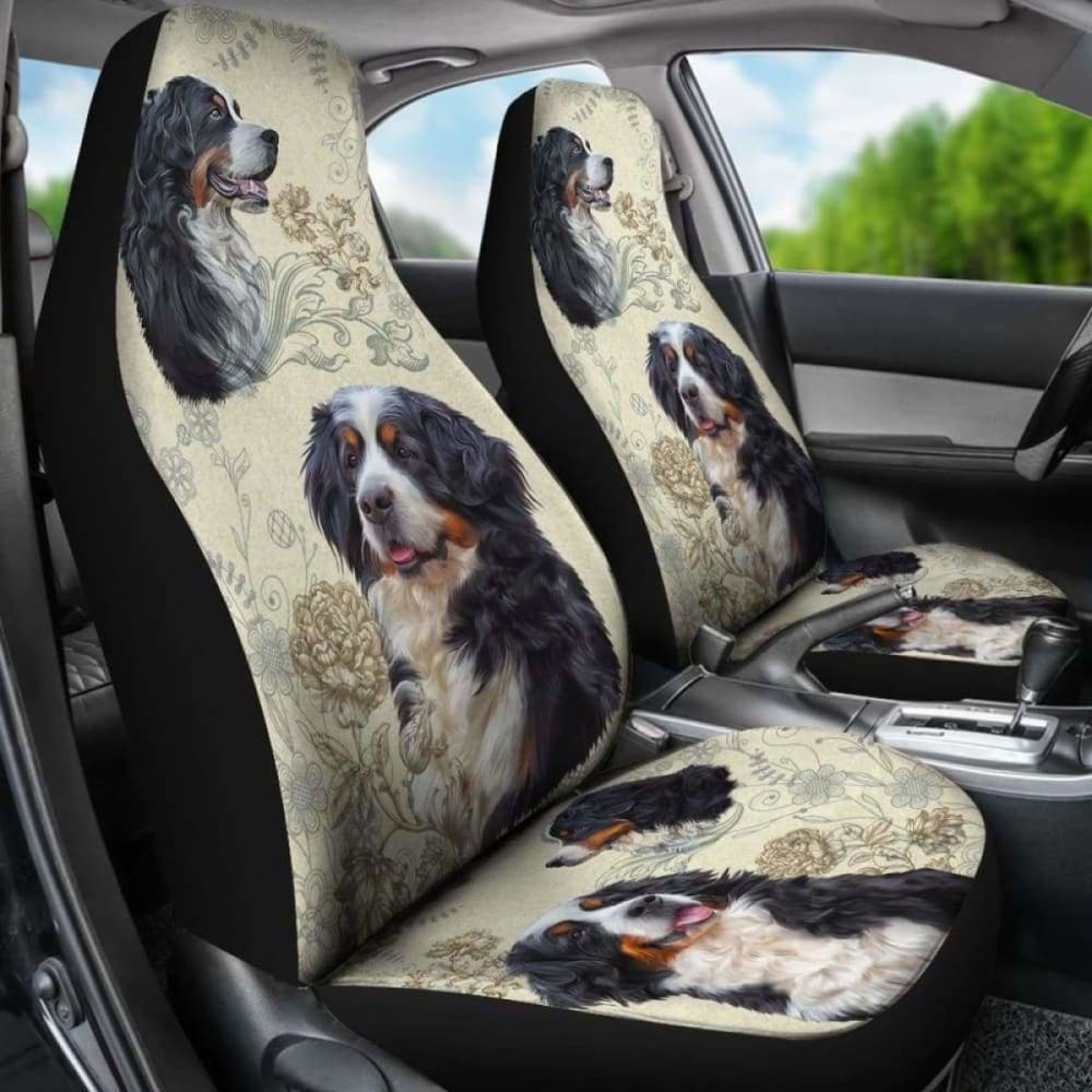 Bernese Mountain Dog Car Seat Covers for Cars, SUVs & Trucks - Waterproof & Nonslip Pet Seat Protector - Perfect for Travel, Hiking & Outdoor Adventures