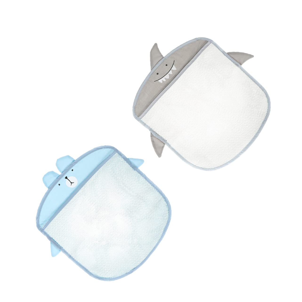 MagicLulu 2-Pack Suction Cup Storage Bags - Wall-Mounted Toy Organizer for Kids Bath Toys, Playsets & More | Durable Nylon Hanging Storage Solution for Playrooms, Bathrooms & Kids' Bedrooms