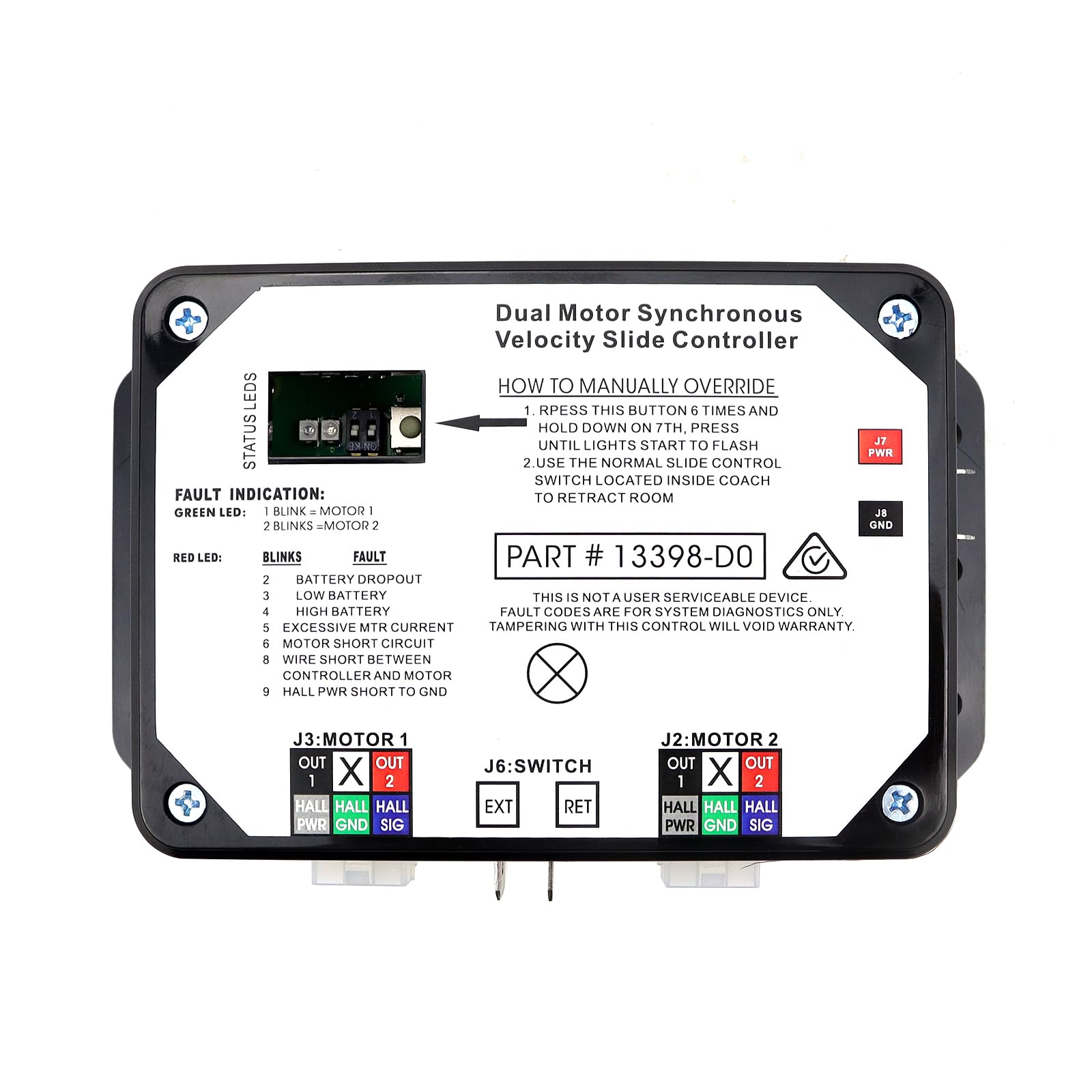 Dual Sync Slide Controller for RV Lippert In-Wall Slide-Out - V-Sync II Replacement for Smooth Operation