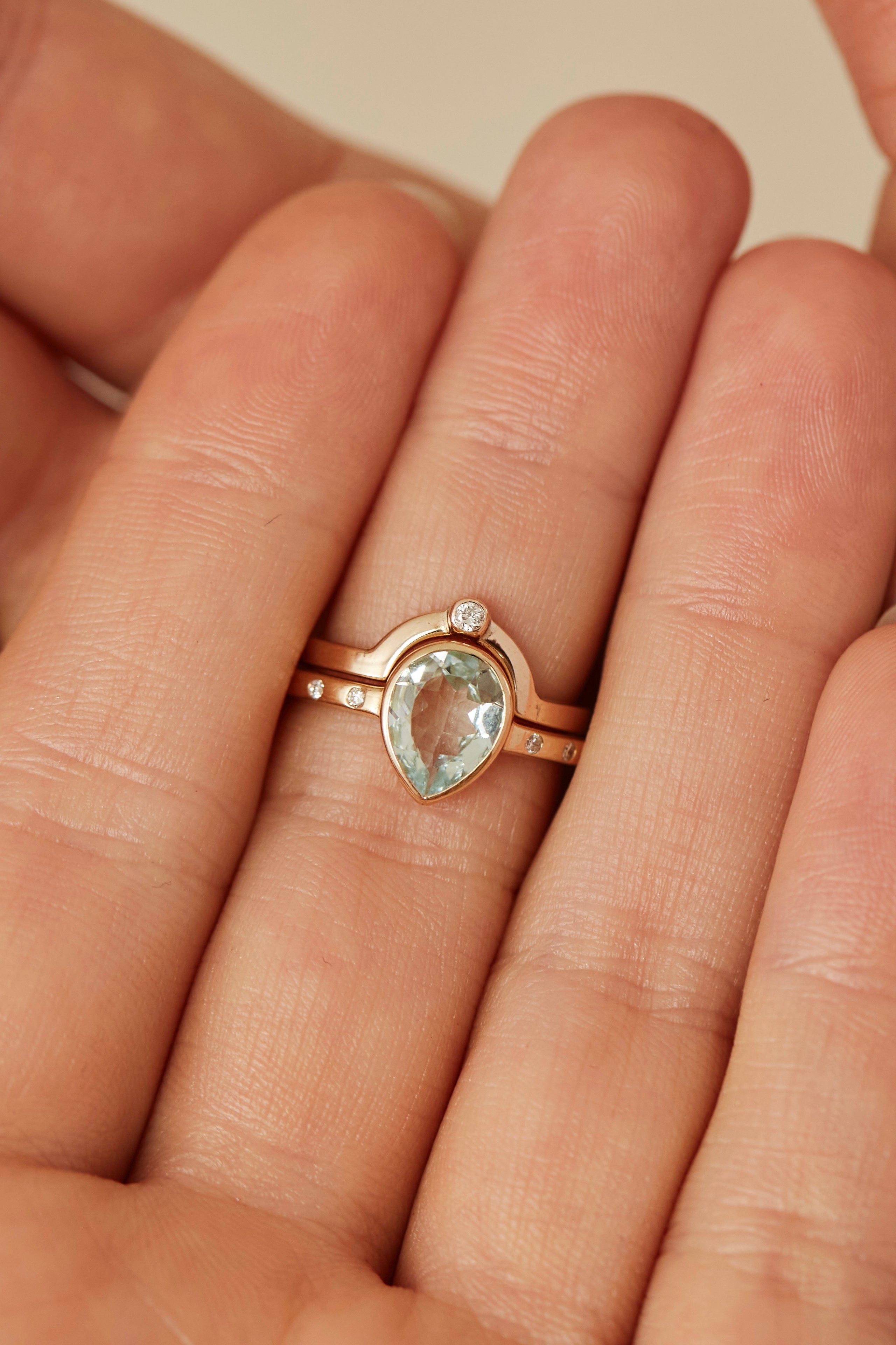14K Yellow Gold Diamond Crescent Moon Ring for Women - Elegant Celestial Jewelry for Engagement, Wedding, Anniversary & Everyday Wear