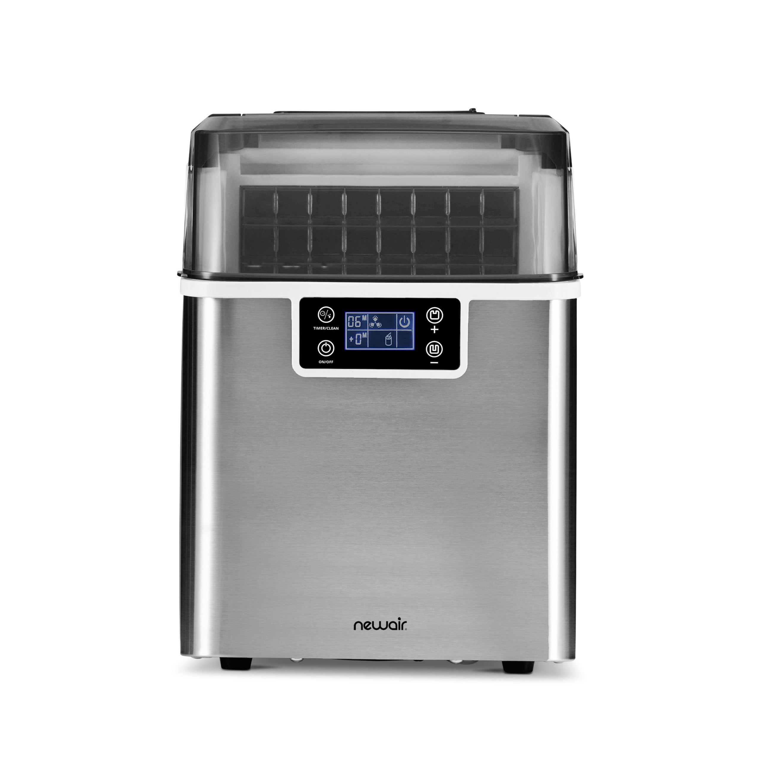 Newair® Stainless Steel Countertop Ice Maker - 45 lbs/Day, Produces Clear Ice Cubes for Cocktails, Beverages, and Home Use