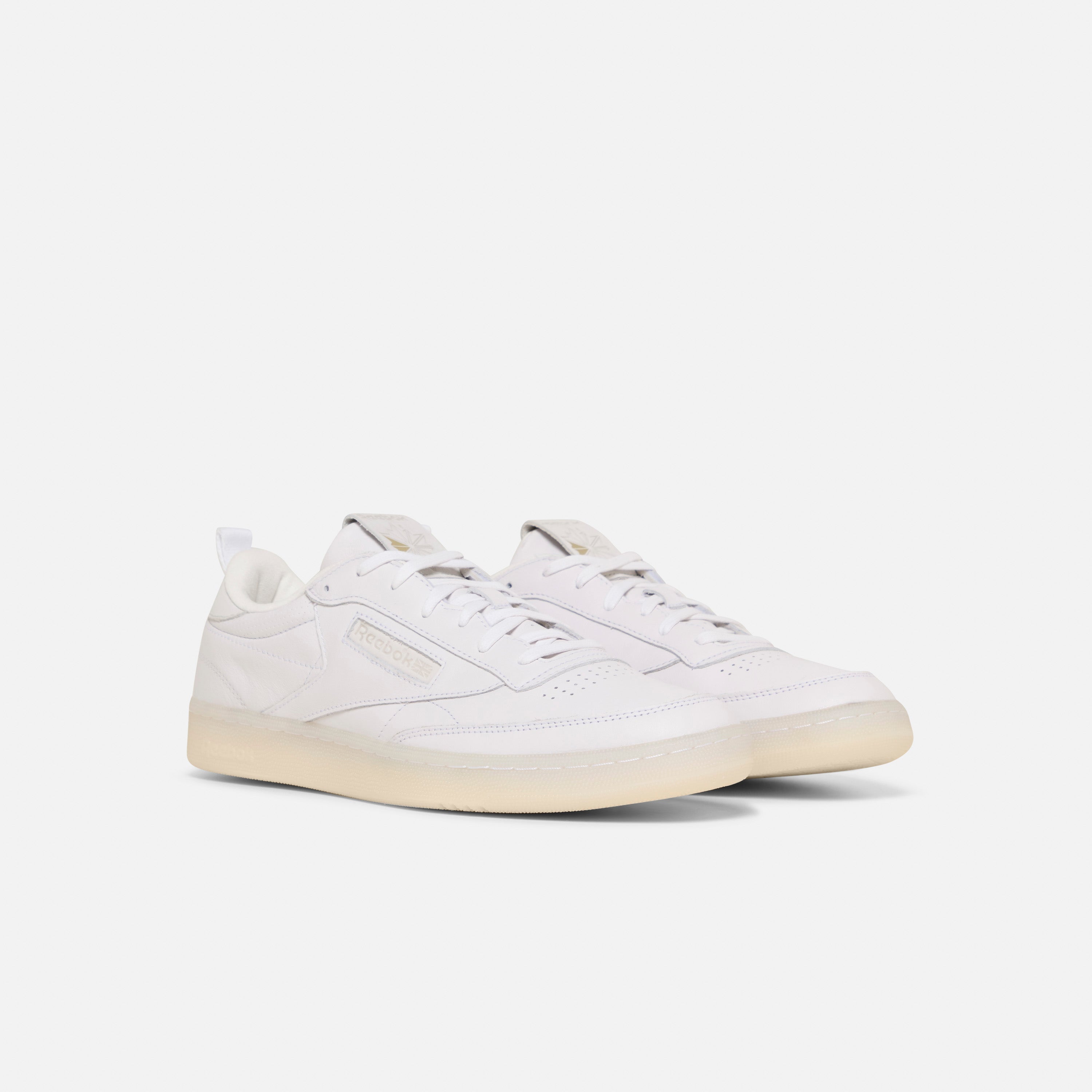 Reebok Club C 85 Vintage Sneakers - White/Gold Metallic/Pure Grey - Classic Tennis Shoes for Men & Women | Perfect for Casual Wear, Gym, and Street Style