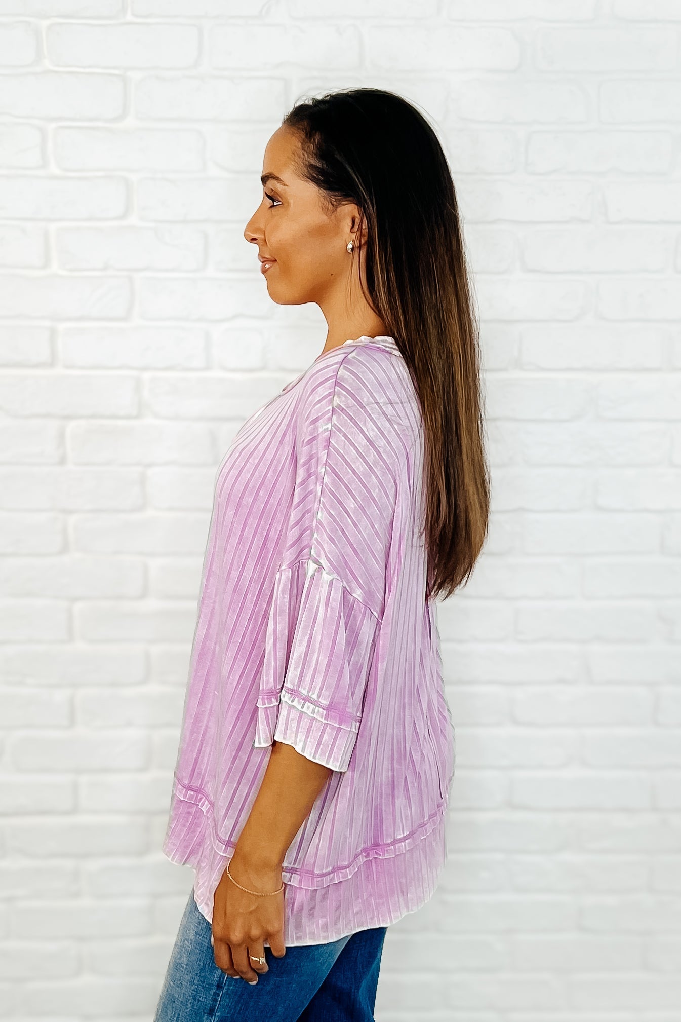 Oversized Basic Top in Mauve | Loose Fit Casual Shirt for Women | Perfect for Everyday Wear, Layering & Boho Outfits