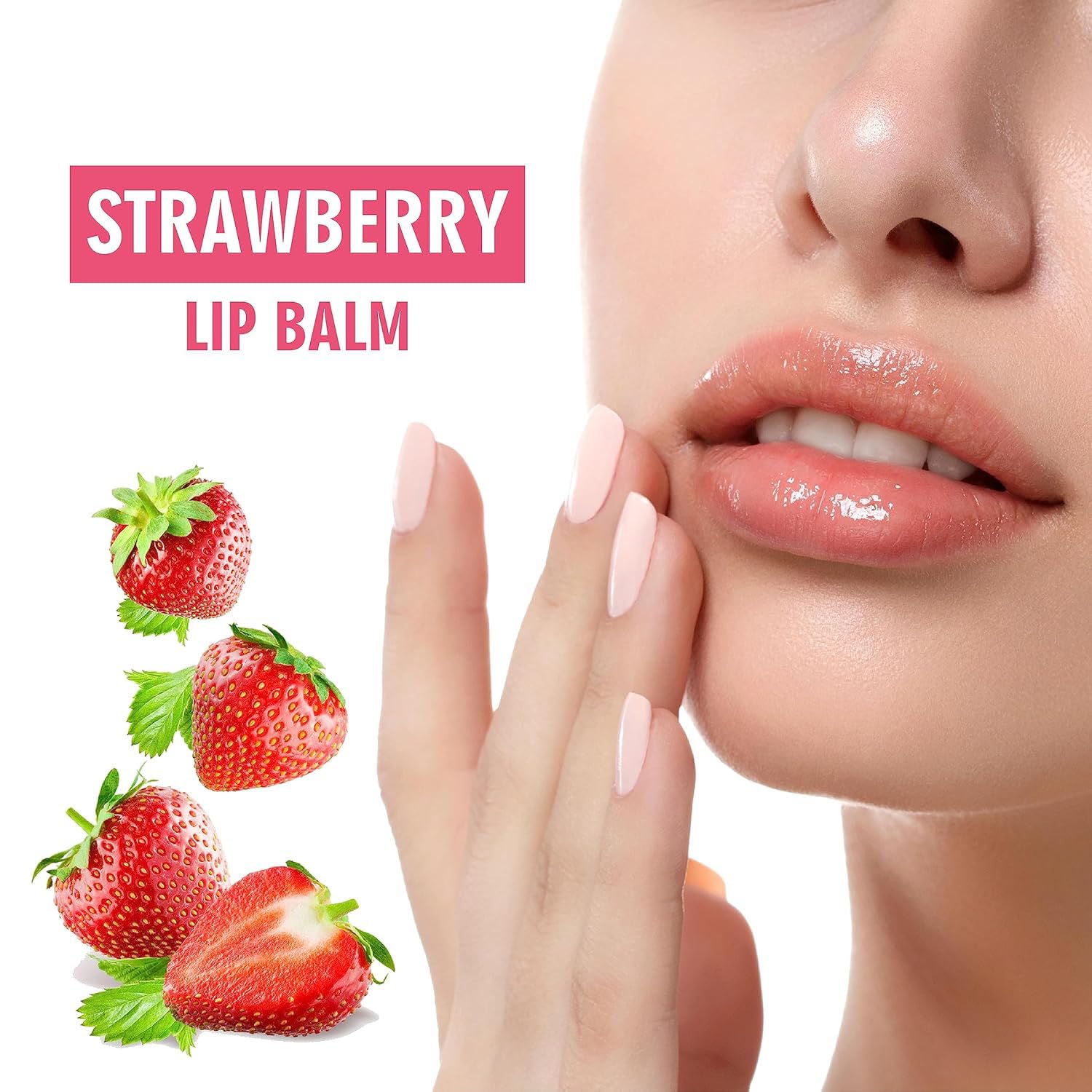 CRAFTS EMPIRE Strawberry Lip Balm - 10g | Moisturizing & Nourishing Lip Care for Dry, Chapped Lips | Perfect for Winter, Travel & Daily Use