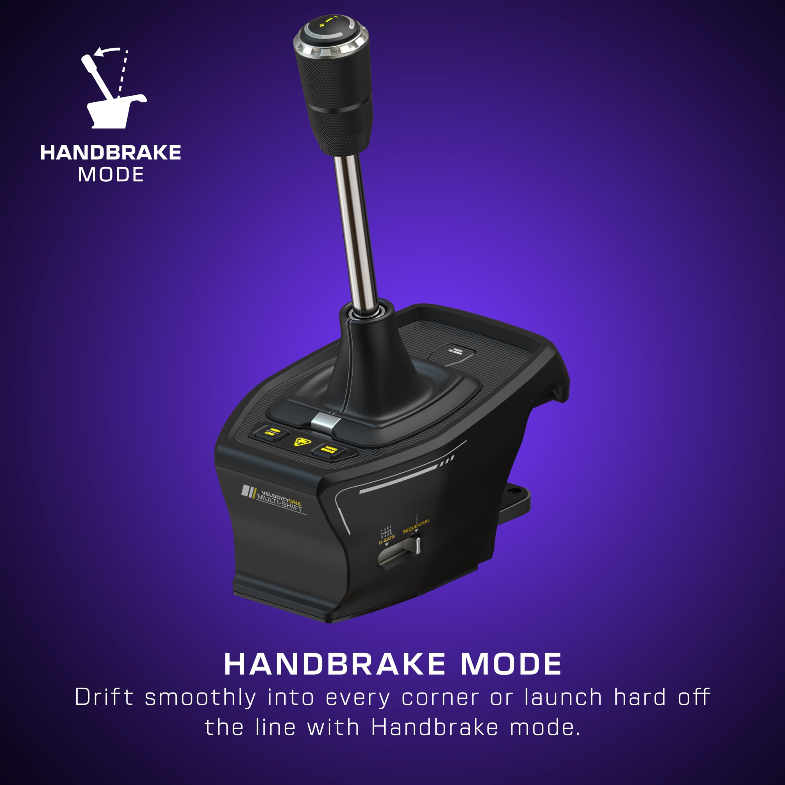 Turtle Beach VelocityOne Multi-Shift Sim Racing Shifter & Handbrake - 7-Gear H-Gate & Sequential Shifter with Handbrake for PC, Xbox Series X|S, Xbox One - Hall Effect Magnetic Sensors - Black - Perfect for Racing Simulators & Gaming Setups