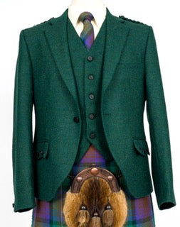 Evergreen Tweed Crail Jacket & Vest Set - Classic British Style for Men | Perfect for Outdoor Activities, Hunting & Formal Occasions