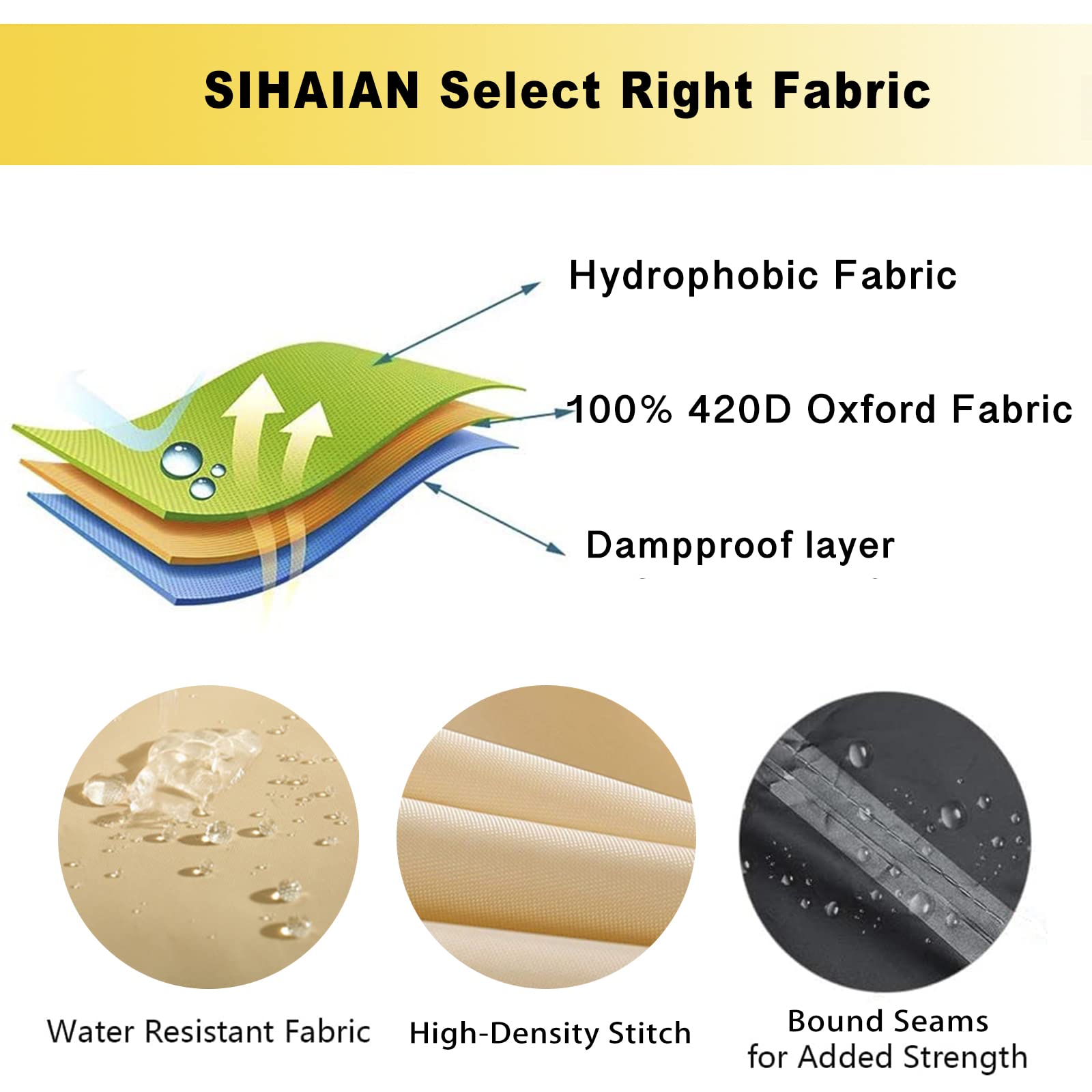 Waterproof Chaise Lounge Cover - UV Resistant Outdoor Patio Chair Cover, Dust-Proof Lounger Protection (78