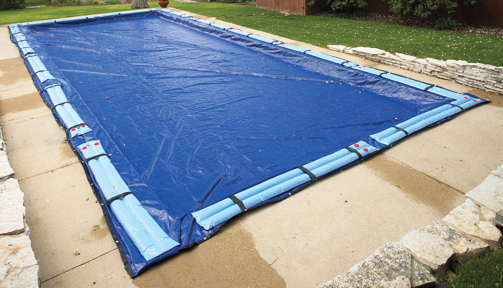Blue Wave Gold 15-Year 30ft x 60ft Rectangular In-Ground Pool Winter Cover - Heavy Duty Protection for Large Swimming Pools During Cold Months