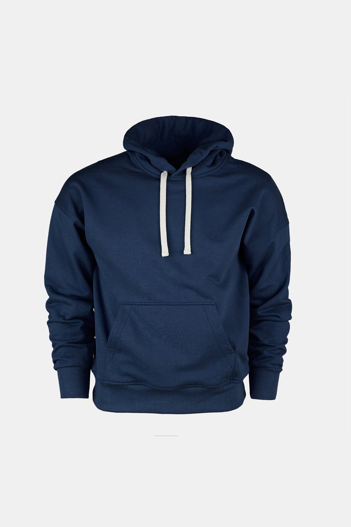 Men's Navy Hooded Sweatshirt - Soft Cotton Pullover with Kangaroo Pocket | Perfect for Casual Wear, Gym & Outdoor Activities