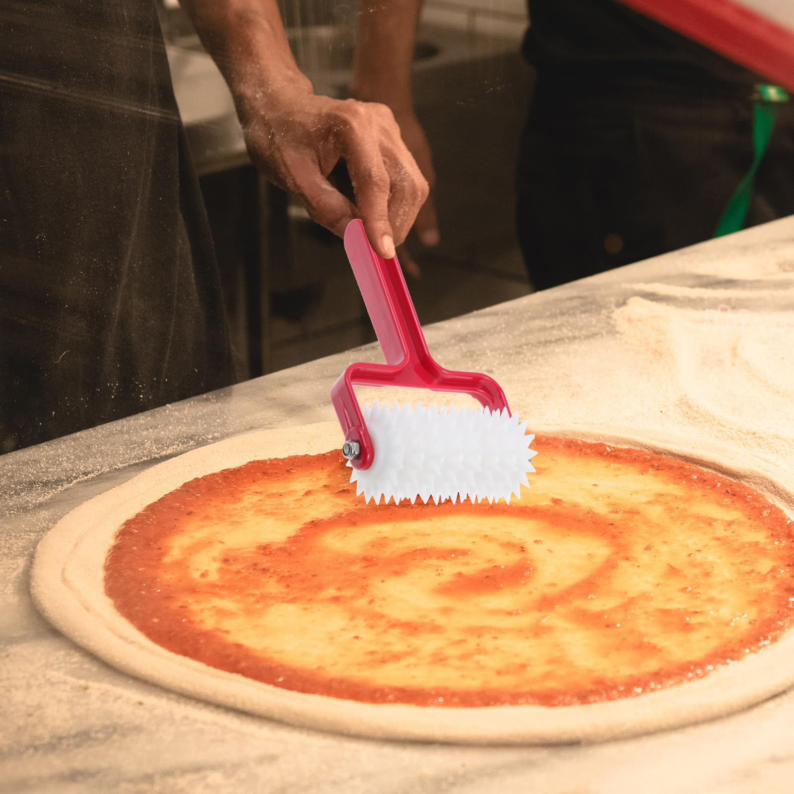 Professional Hemoton Pizza Dough Roller - Stainless Steel Dough Docker for Perfect Pizza Crust, Cookies, Cakes & Pastries | Essential Baking Tool for Home Chefs & Pizza Lovers