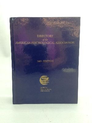 American Psychological Association Directory 2001 - Official Member & Resource Guide for Mental Health Professionals