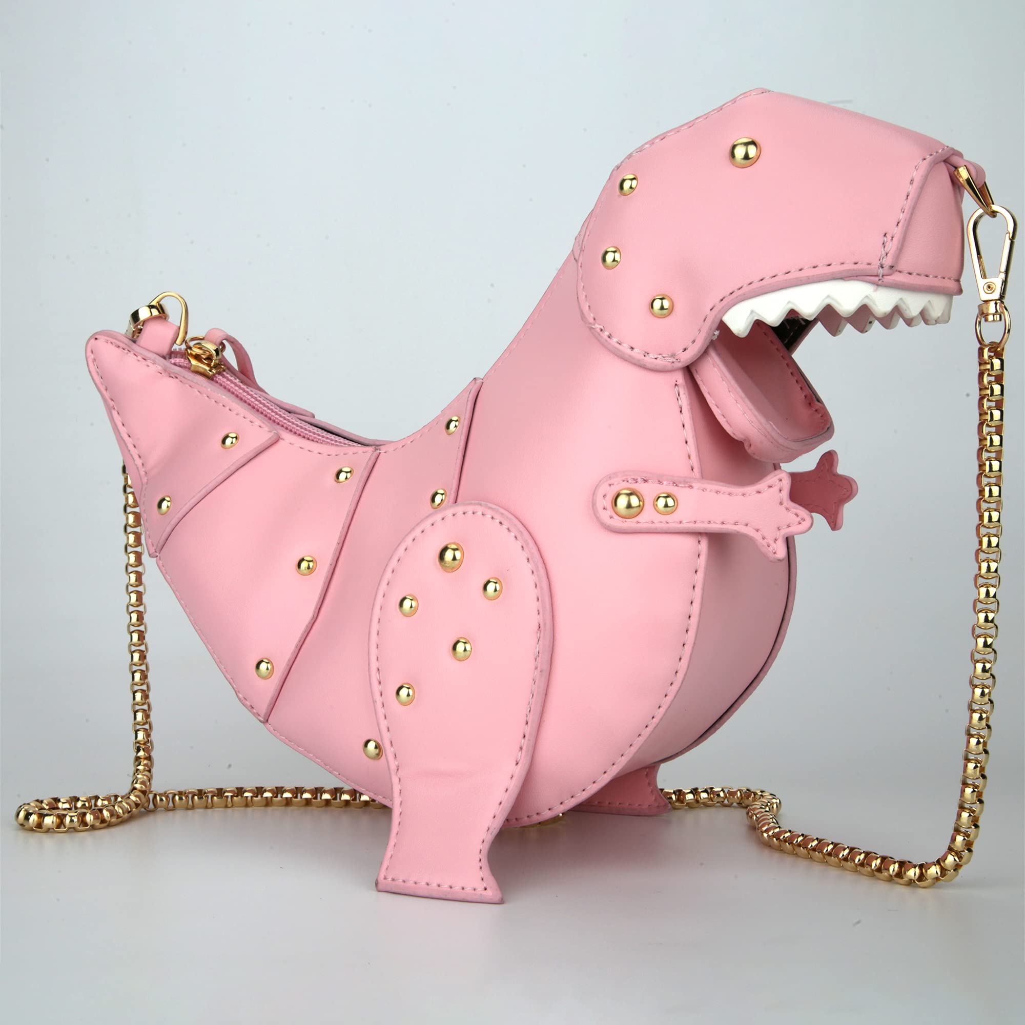 Dinosaur Shoulder Bag for Women & Girls - PU Leather Stegosaurus Crossbody Purse | Trendy Dino Handbag for School, Travel & Everyday Use