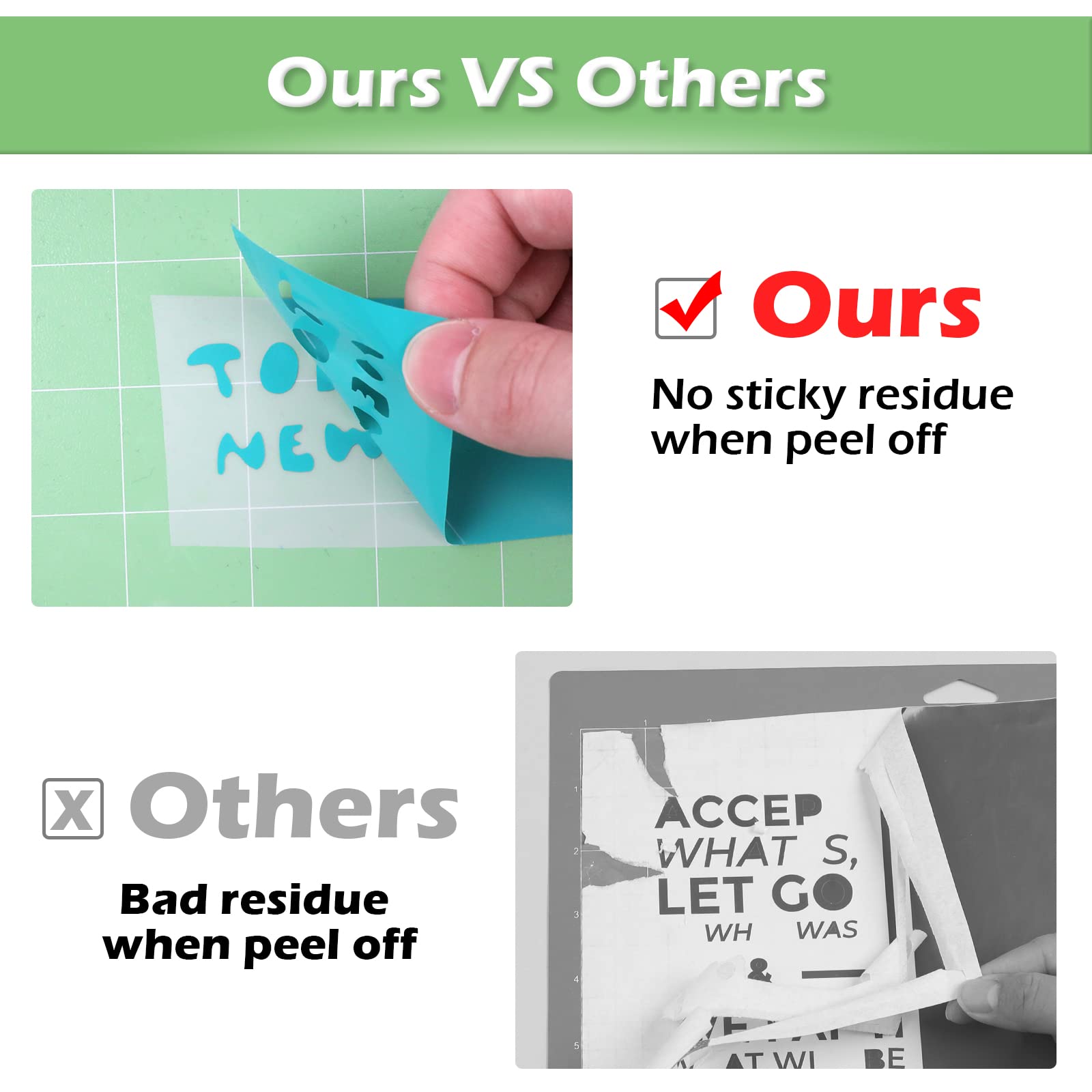 HTVRONT Standard Grip Cutting Mats for Cricut - 2 Pack 12x12 Inch Replacement Mats Compatible with Cricut Maker 3, Maker, Explore 3, Air, Air 2 & One - Perfect for DIY Crafts, Vinyl Cutting, Paper Projects & Scrapbooking