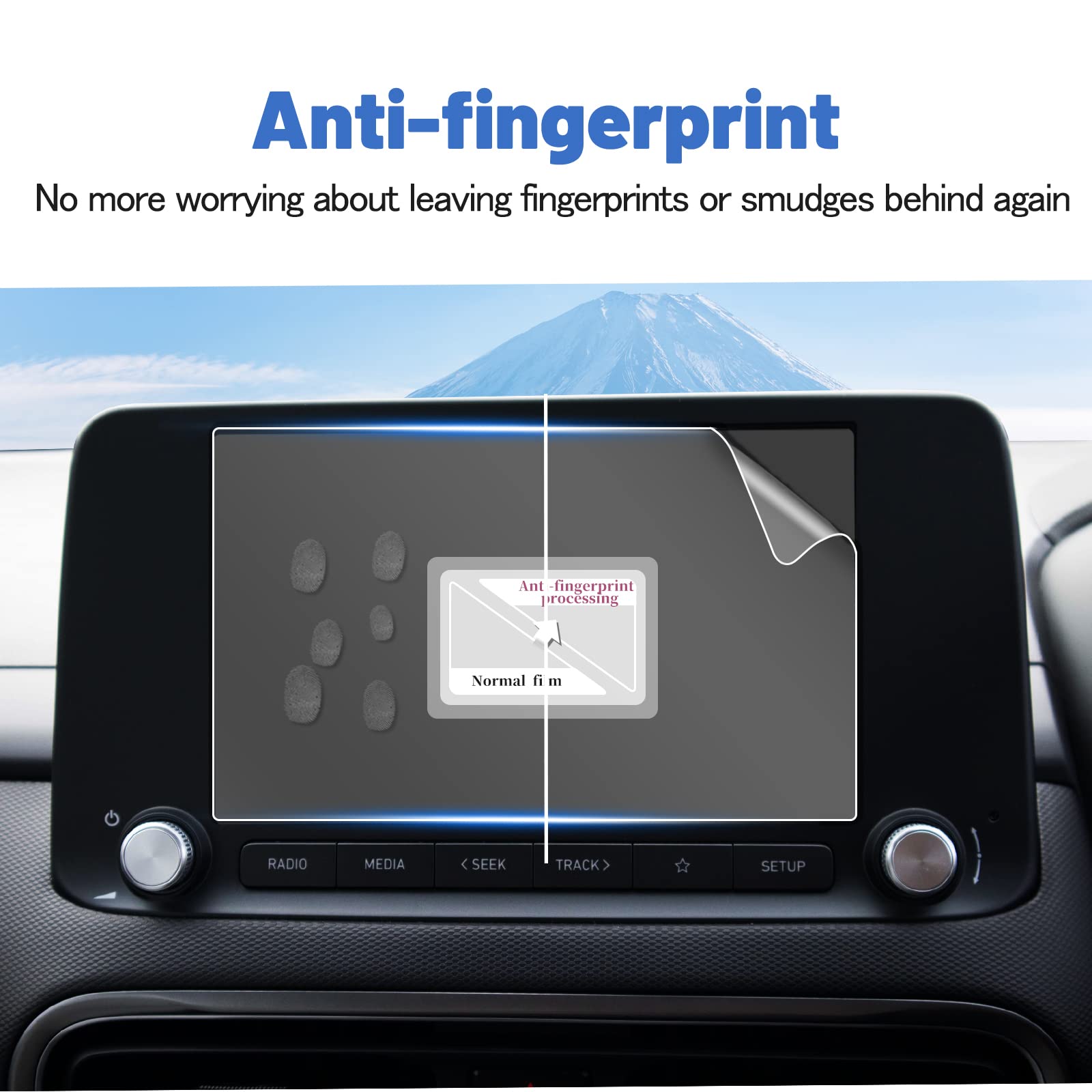 2023 Hyundai Kona Screen Protector 8 Inch - HD Clear Anti-Scratch Film for 2022-2023 Kona SE/SEL & EV SEL Models | Perfect Fit Touchscreen Protection for Navigation & Daily Driving