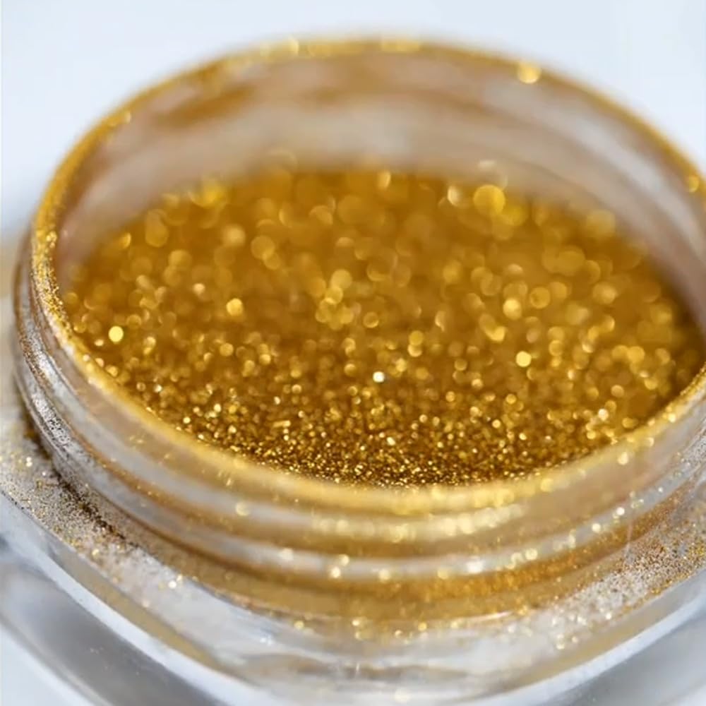 PrettyDiva Gold Chrome Nail Powder - Mirror Metallic Nail Pigment for DIY Nail Art & Manicure | Perfect for Salon, Home Nail Decoration & Professional Nail Design