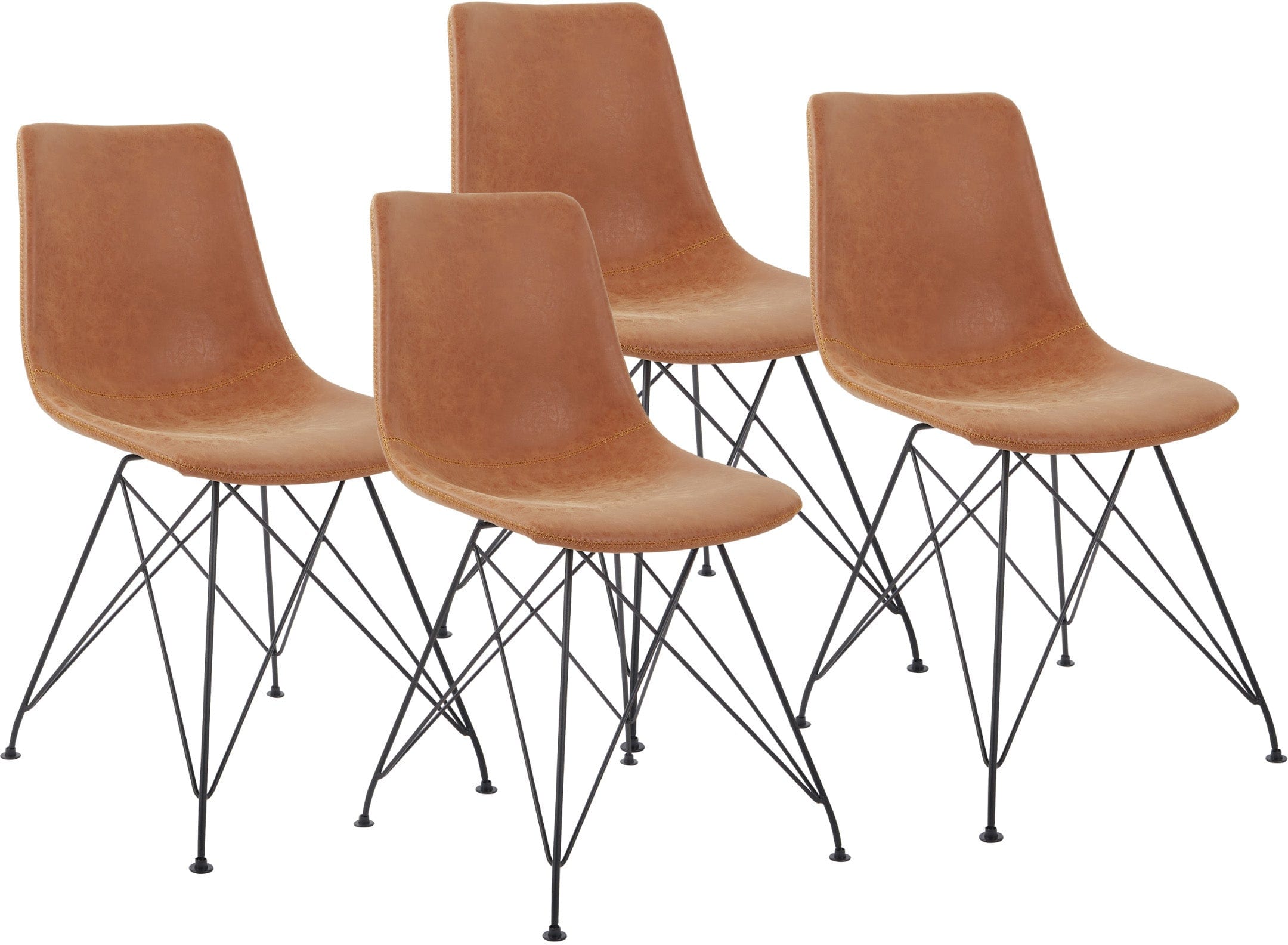Office Star Trenton Ergonomic Office Chairs - Set of 4 with Adjustable Height & Swivel Base [SB5664] - Perfect for Home Office, Conference Rooms & Workspaces