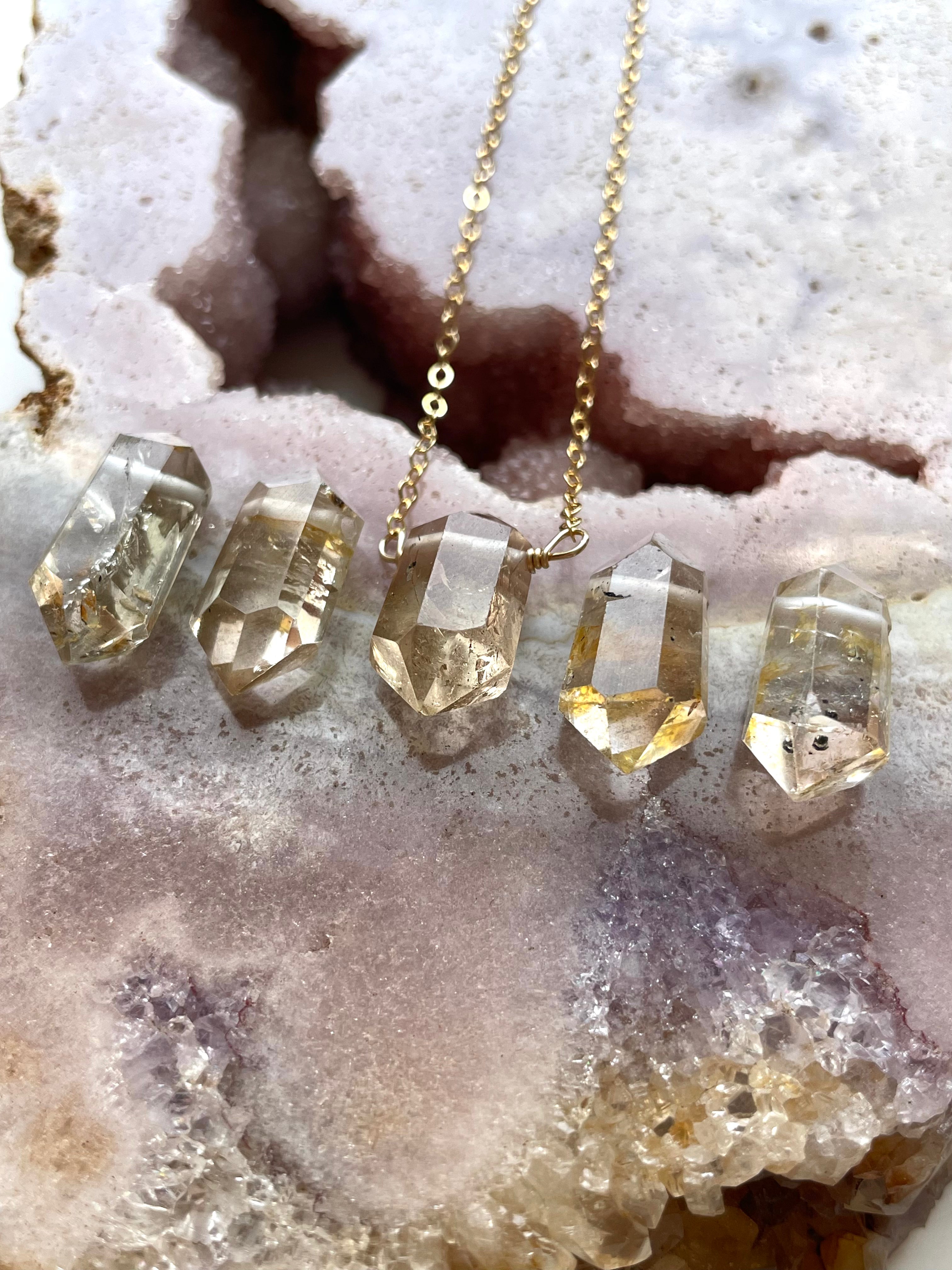 Imperial Champagne Topaz Crystal Pendant Necklace - Sterling Silver or 14K Gold Plated - Elegant Gift for Women, Birthday, Anniversary & Special Occasions
