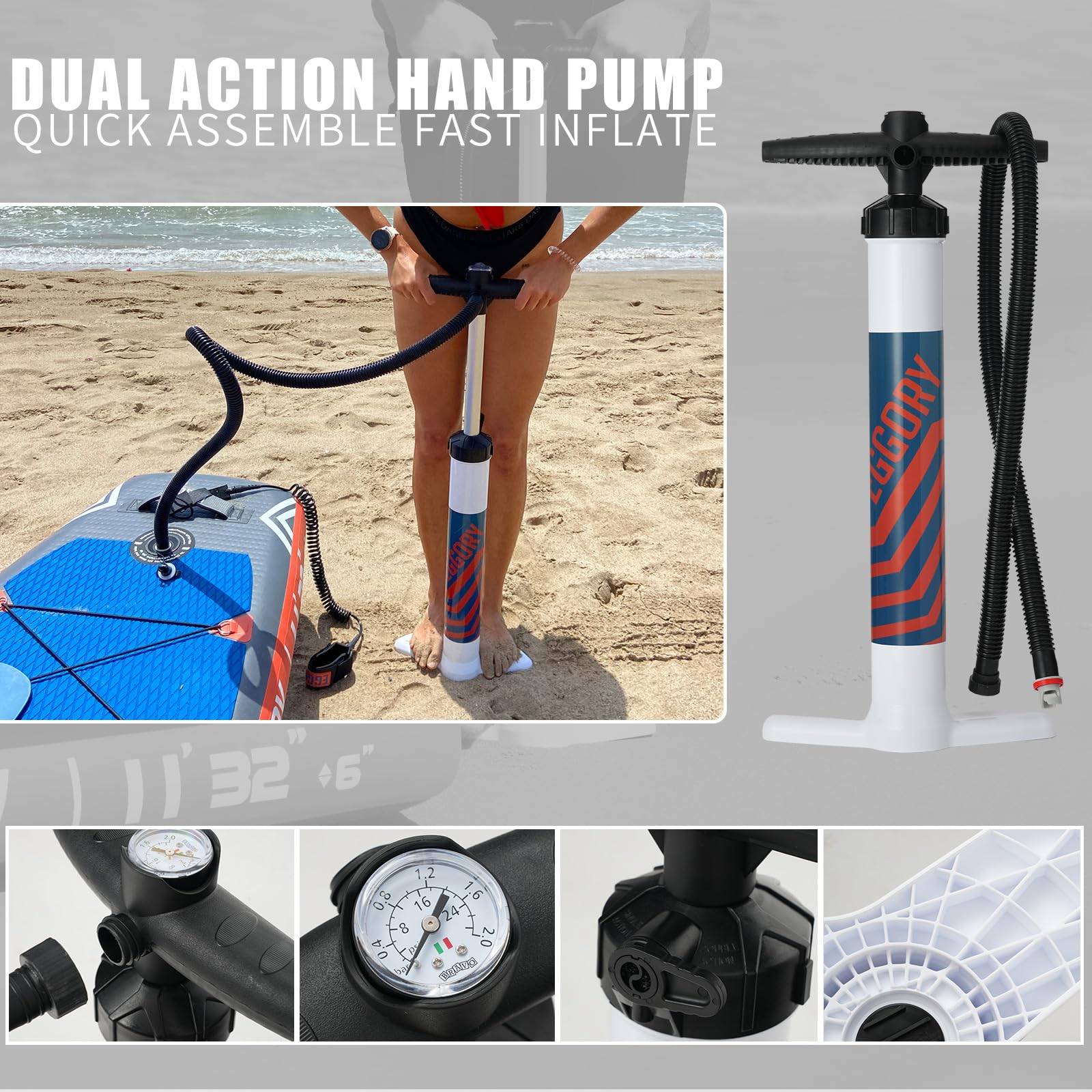 Premium Inflatable Stand Up Paddle Board SUP with Paddle, Pump & Carry Bag - 11' x 32