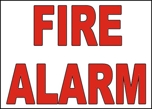 Safety and Warning Vinyl Stickers Bundle - Fire Alarm, Warehouse Signs Stickers - 4 Pack (13