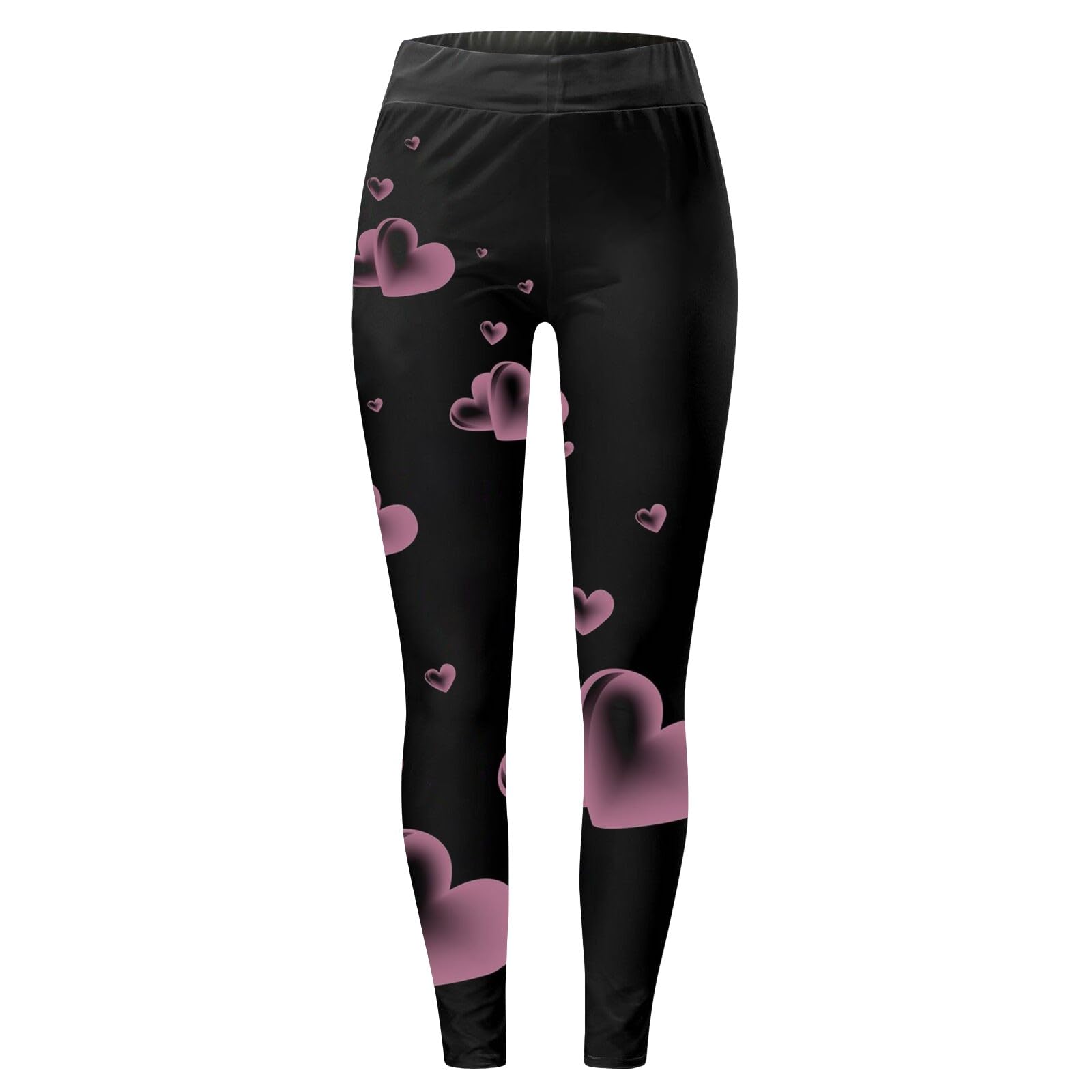 Valentine's Day Heart Print Leggings for Women - Plus Size XL, Stretchy & Comfortable Yoga Pants - Perfect for Valentine's Gifts, Date Nights & Workout Sessions