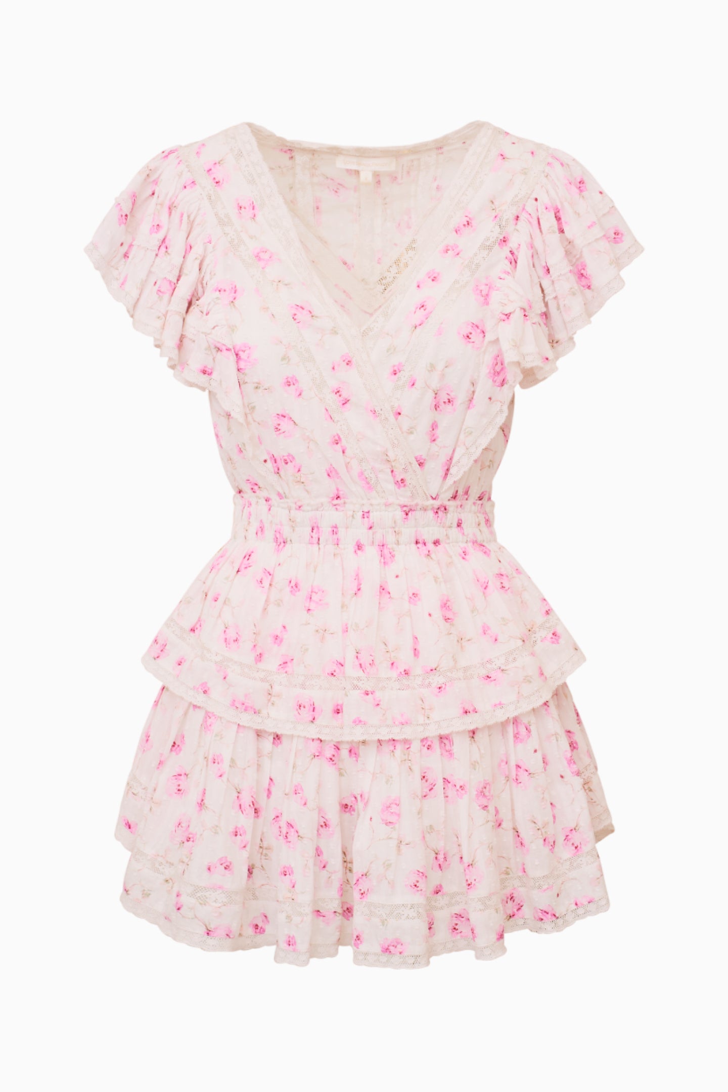 Gwen Floral Print Cotton Mini Dress - Women's Summer Casual Short Sleeve Party Dress for Beach, Vacation & Date Night