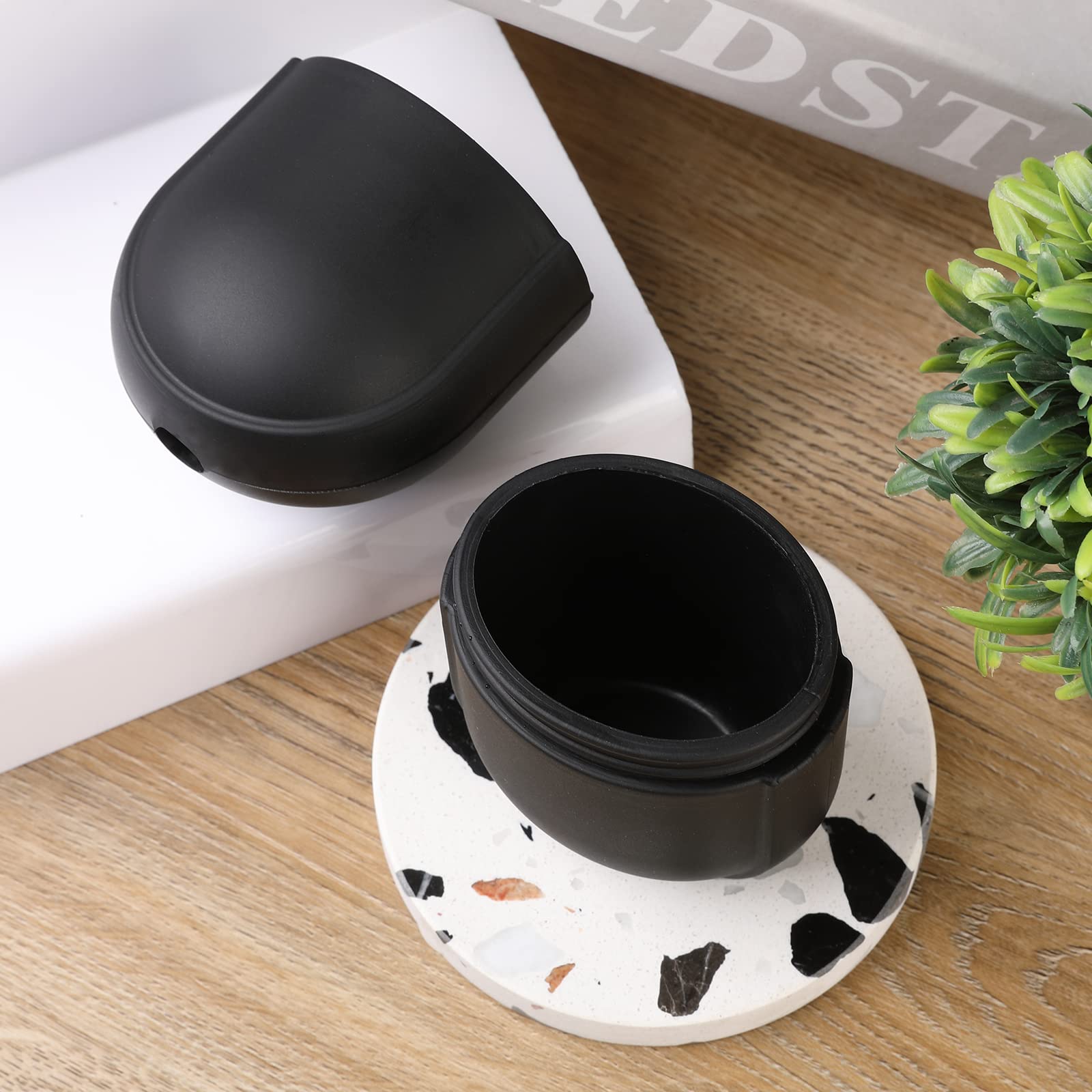 Ice Roller for Face and Eyes - Cooling Facial Massager to Brighten Skin, Reduce Puffiness & Fine Lines - Oval Black Beauty Ice Roller for Skincare & Makeup Prep - Perfect for Morning Routine & Post-Workout Recovery