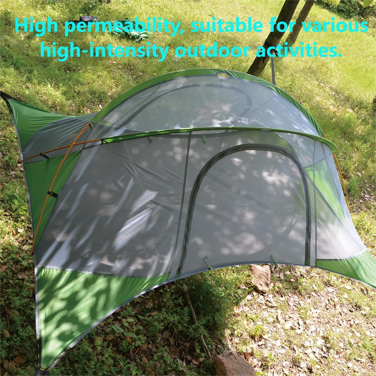Portable Camping Hammock - Large Family Size Outdoor Tree Tent for Hiking, Backpacking & Travel - Lightweight & Durable (Green) - Perfect for Camping, Beach Lounging & Backyard Relaxation