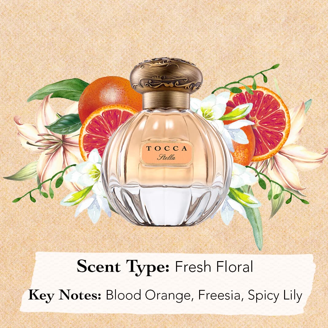 Tocca Stella Perfume for Women - 1.7oz (50ml) Fresh Floral Eau de Parfum with Blood Orange, Freesia & Spicy Lily Notes | Long-Lasting Fragrance for Daily Wear, Date Night & Special Occasions