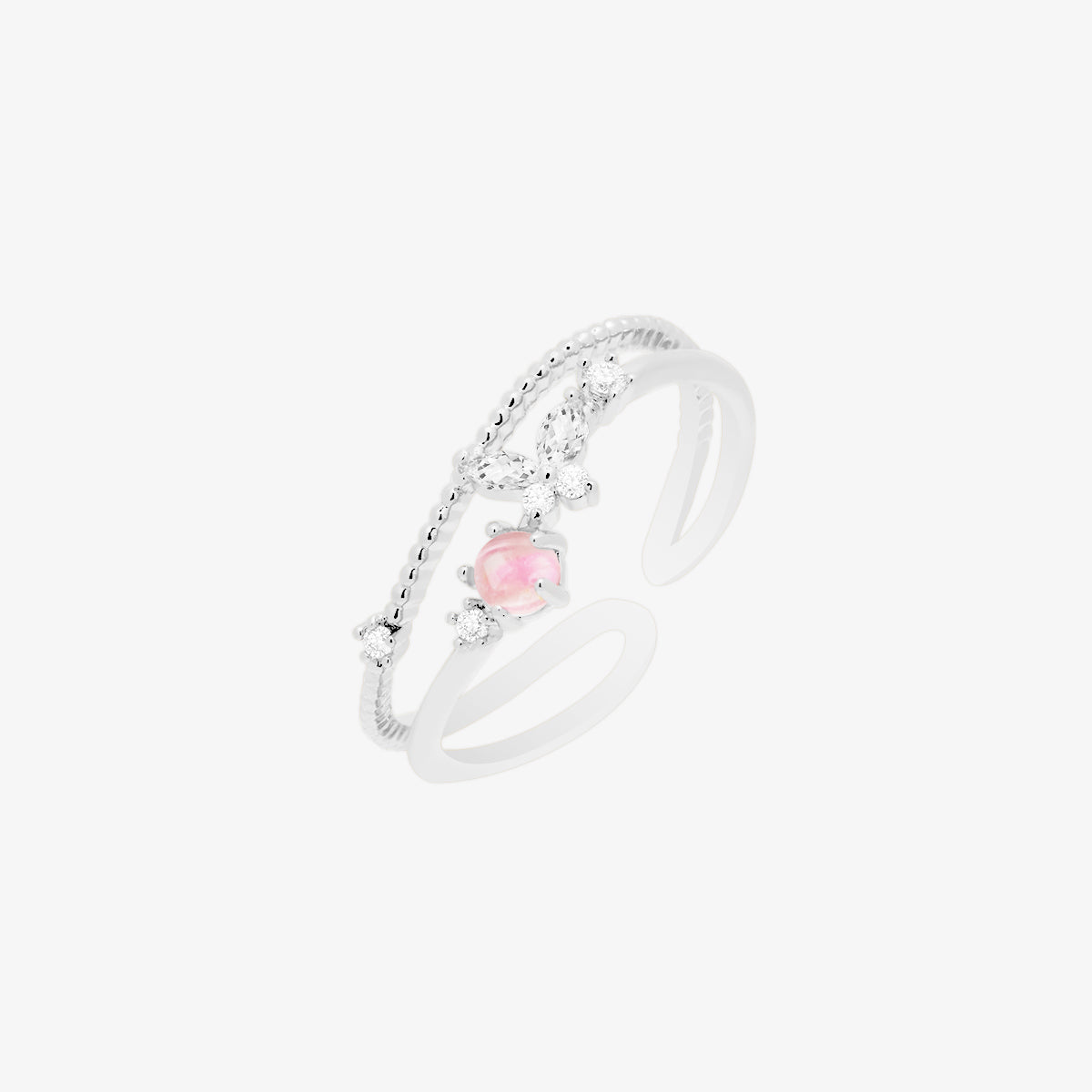Elegant Pink Butterfly Ring for Women - Dainty Floral Jewelry Gift for Her - Perfect for Valentine's Day, Birthday & Anniversary