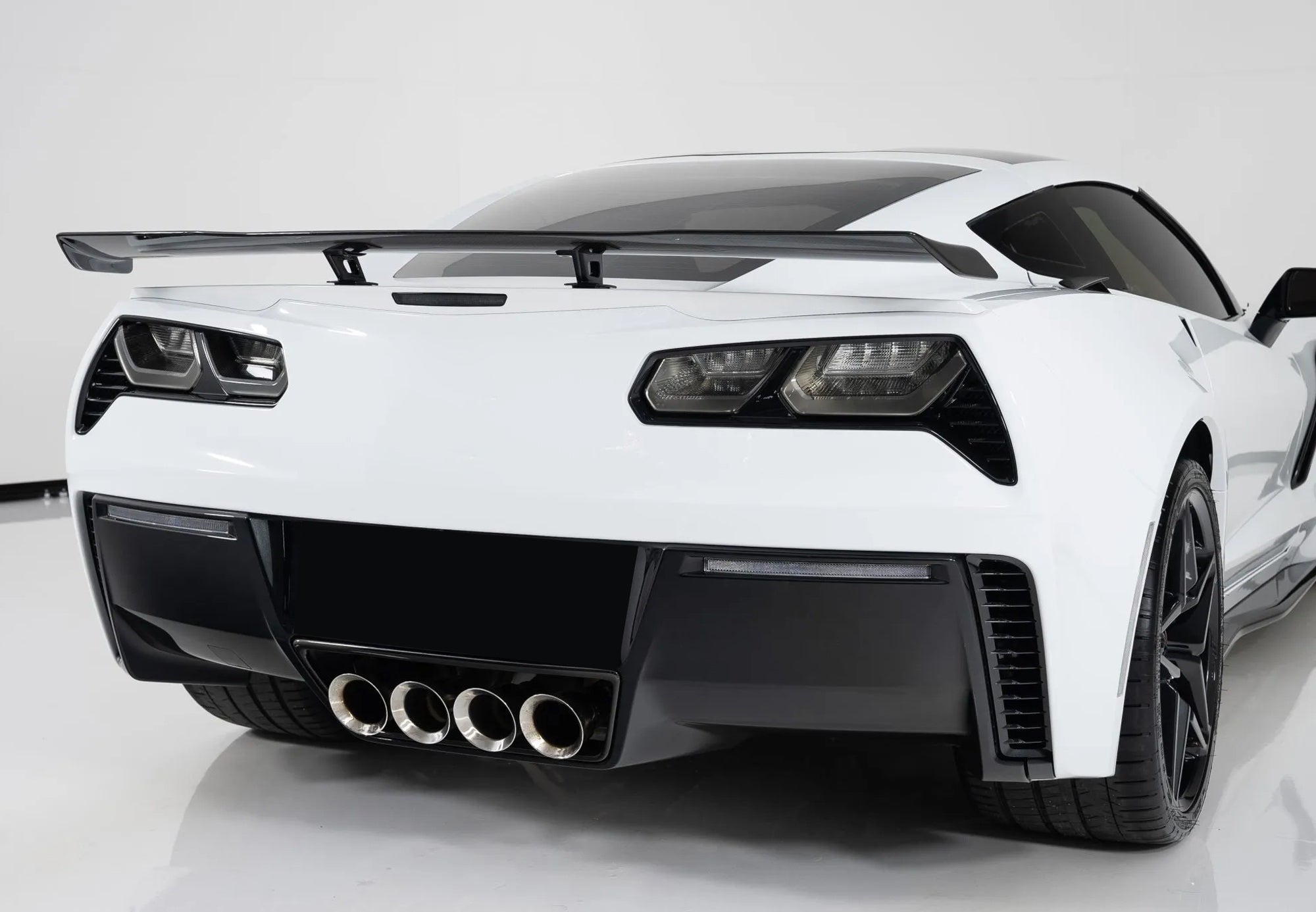 Black Inside Clear Lens Rear Bumper Reflectors for Chevy C7 Corvette Stingray - High Visibility Safety Upgrade for Night Driving & Car Shows