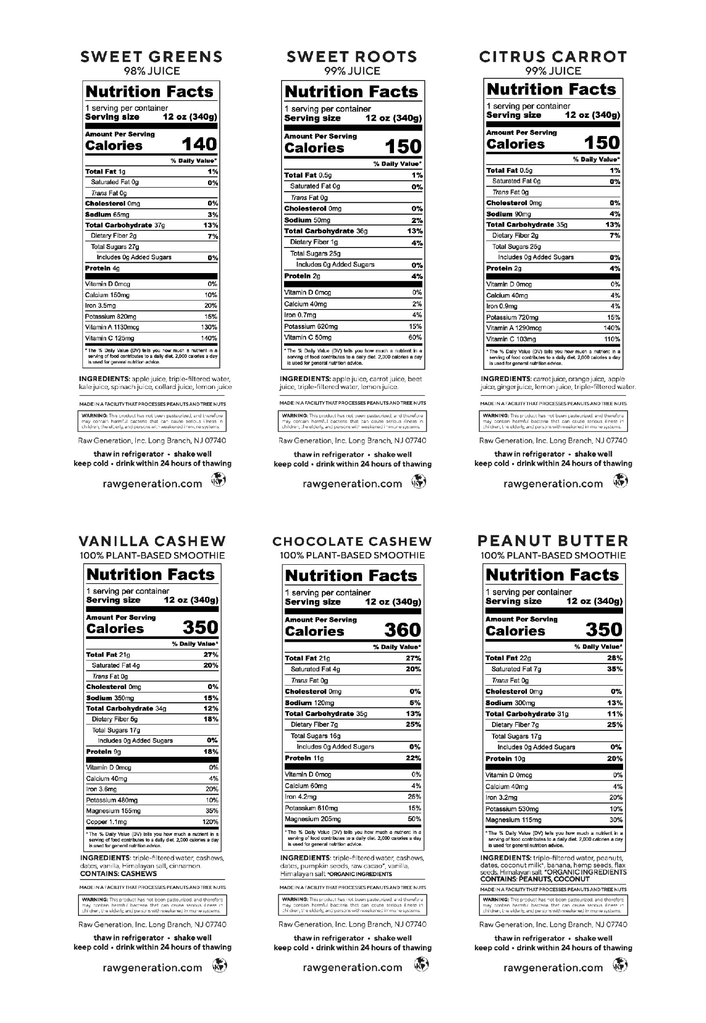 Raw Generation Cold Pressed Juice & Protein Variety Pack (18-Pack) - 100% Plant-Based, Immune-Boosting, Energy-Enhancing Beverages Delivered | Perfect for Healthy Breakfast, Post-Workout Recovery & On-the-Go Nutrition