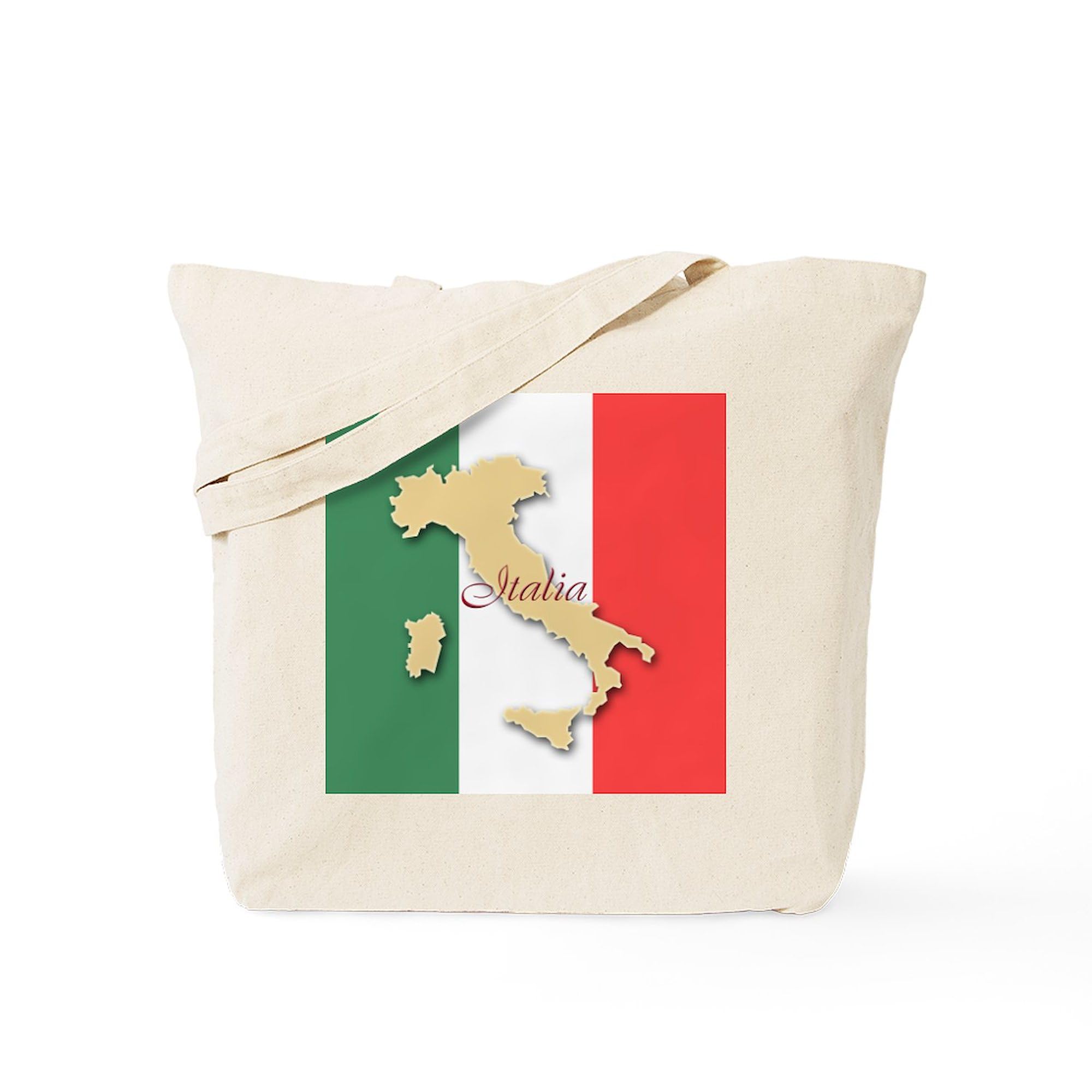 Stylish Italy Map Tote Bag - Natural Canvas Reusable Shopping Bag for Groceries, Beach & Travel | Eco-Friendly & Durable