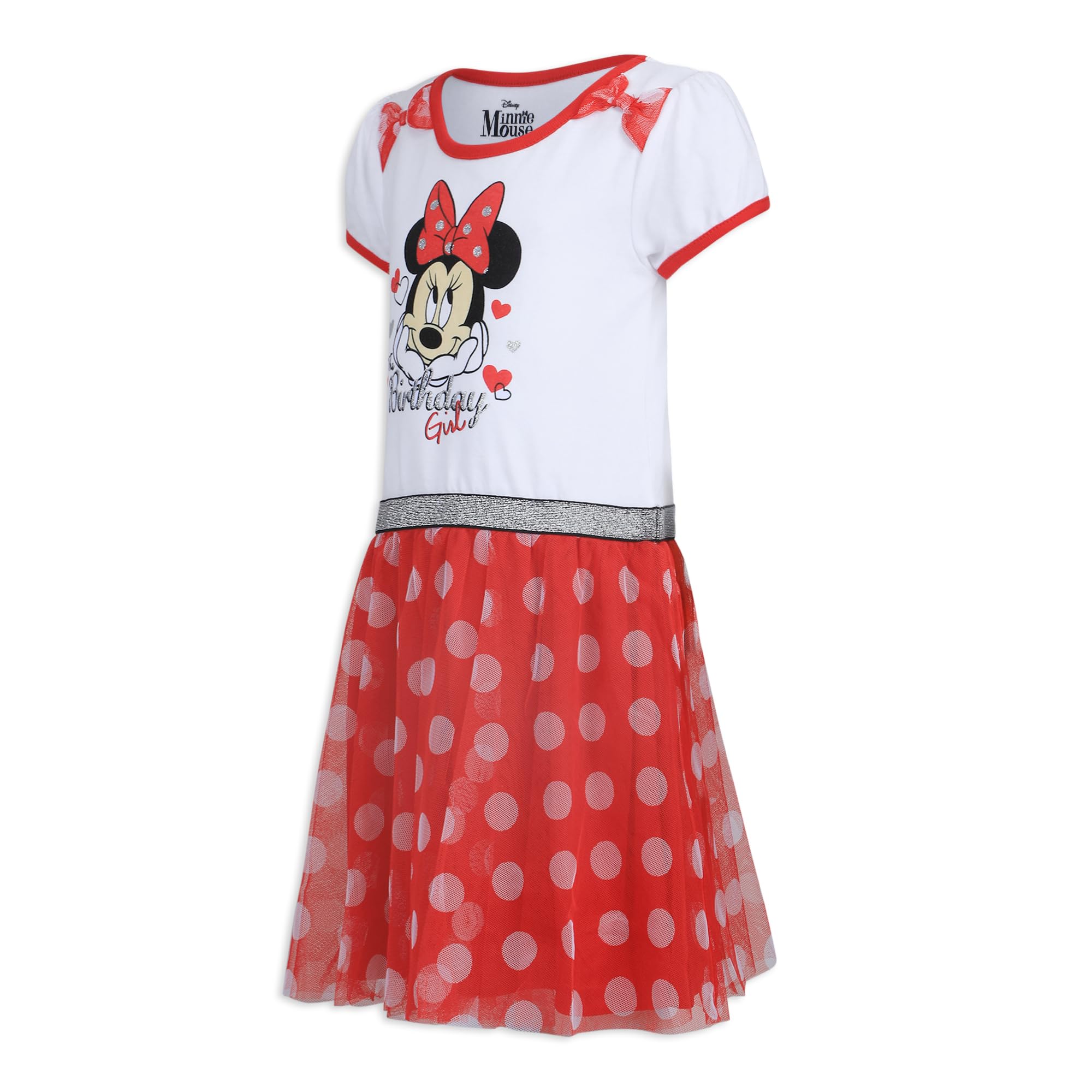 Disney Minnie Mouse Girls' Birthday Dress - Cute & Elegant Party Outfit for Toddler & Kids Birthday, Halloween, Christmas & Special Occasions