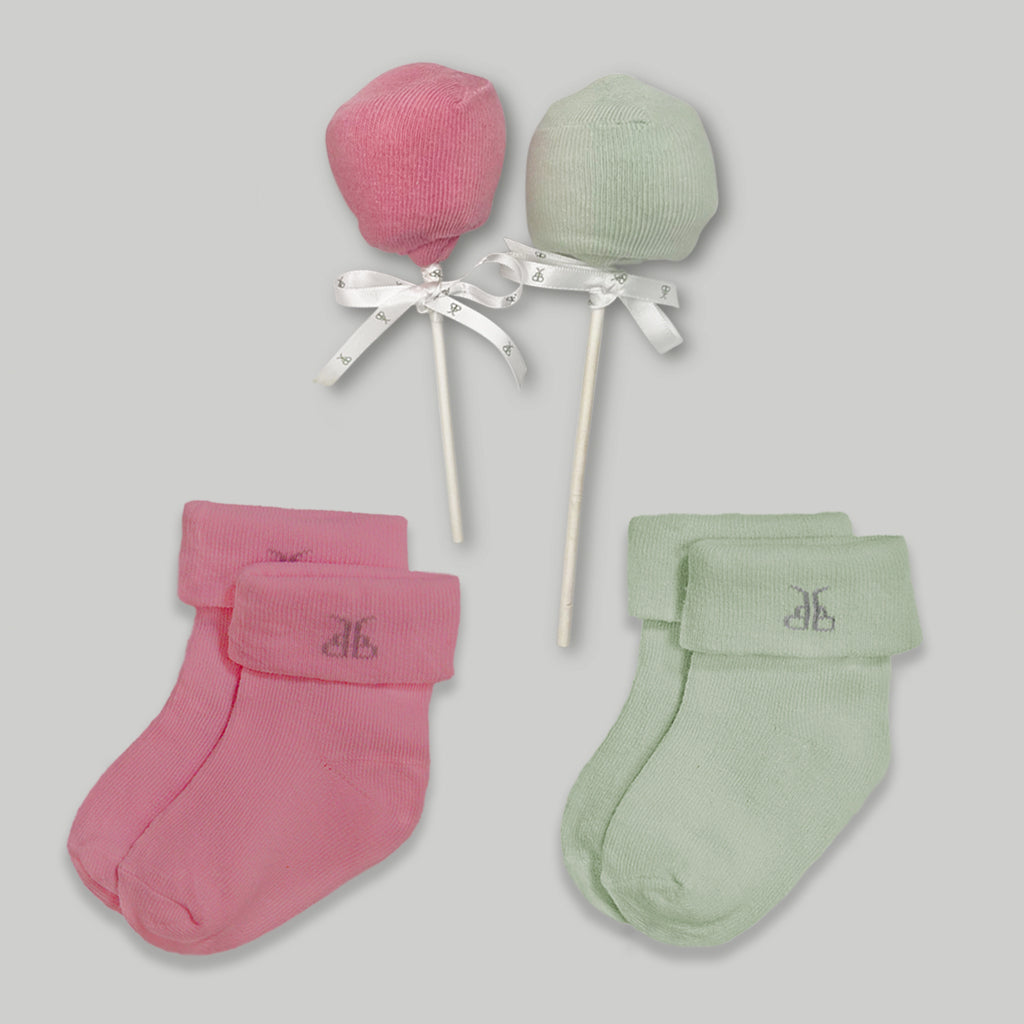 Premium Baby Swaddle Blanket & Socks Gift Set - Soft Cotton Newborn Essentials in Pink - Perfect for Baby Showers, Hospital Visits & First Photos