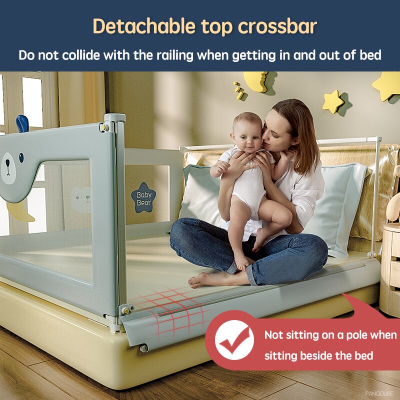 Adjustable Baby Safety Bed Rail - Childproof Bed Barrier for Toddlers & Infants | Secure Sleeping Solution for Cribs, Bunk Beds & Twin Beds