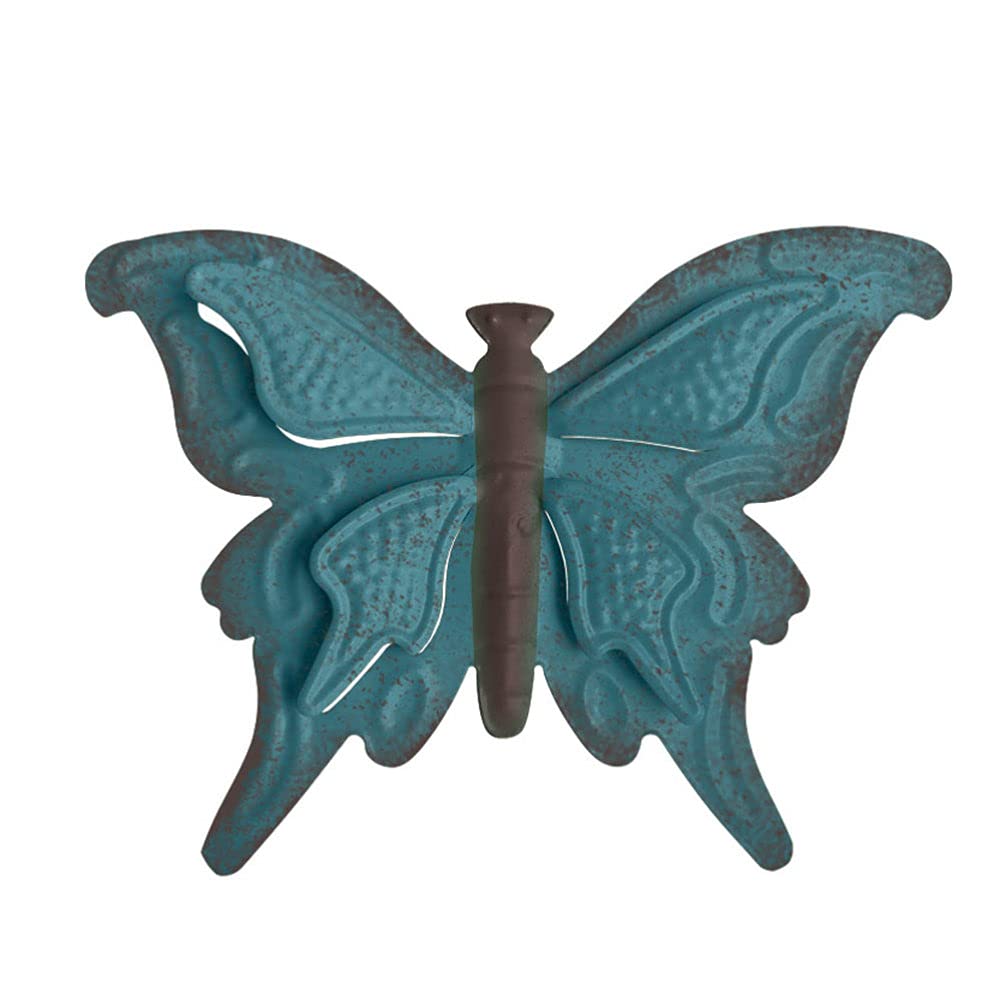 Cabilock Metal Wall Art - Blue Iron Wall Sculpture for Office, Patio, Garden, Bedroom, Living Room & Outdoor Porch Fence - Elegant Christmas & Home Decor for Year-Round Style