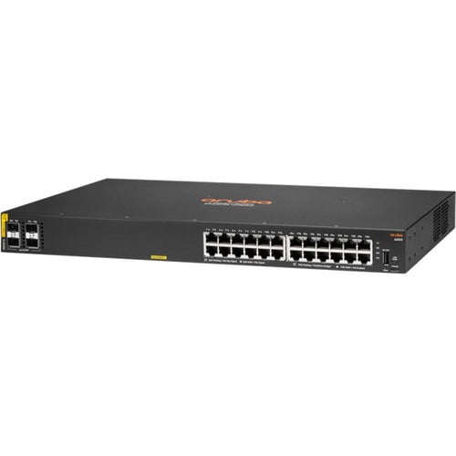 Aruba 6000 24-Port Gigabit PoE+ Managed Switch | 24G Class4 | 4SFP | 370W PoE Budget | Layer 3 Support | 10/100/1000Base-T | 1U Rackmount - Ideal for Office Networks, Data Centers & Enterprise IT Infrastructure