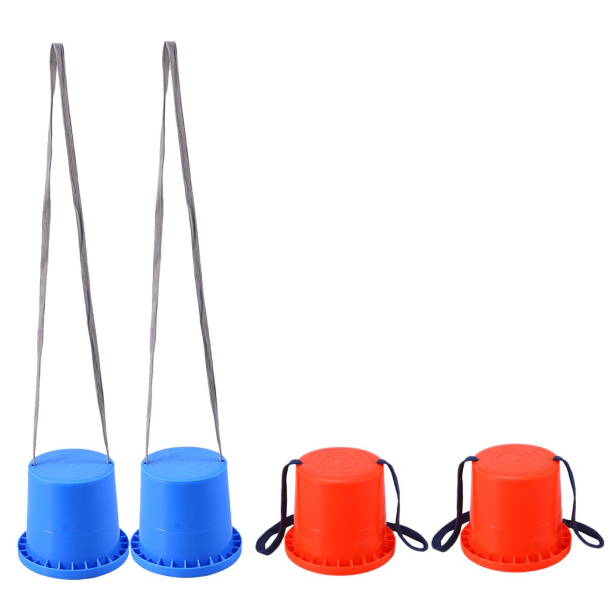 Toddmomy 4 Pairs Sensory Jumping Sticks - Brain Development Toys for Kids, Girls & Boys, Plastic Red Jumping Stilts - Perfect for Outdoor Play, Birthday Gifts & Motor Skill Activities
