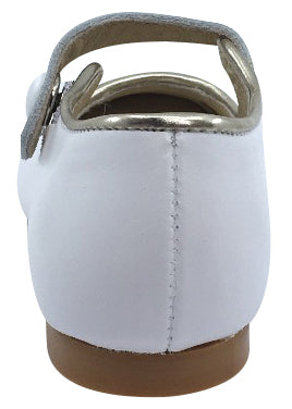 Luccini Girls' Cut-Out Snap Mary Jane Shoes - White | Comfortable & Stylish Toddler Dress Shoes for Weddings, Parties & Special Occasions