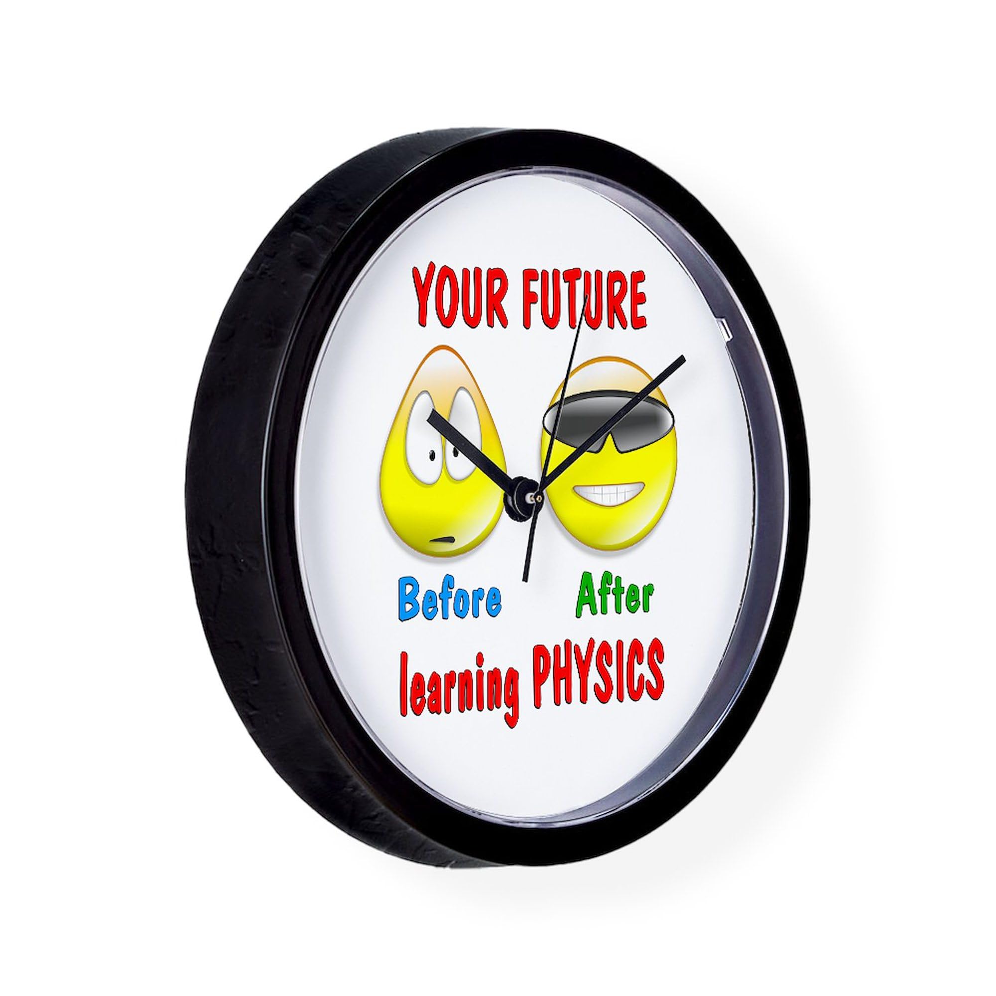 Physics Future 10-Inch Wall Clock - Silent Non-Ticking Decorative Clock for Living Room, Kitchen, Office & Classroom | Perfect Gift for Science Teachers & Physics Lovers