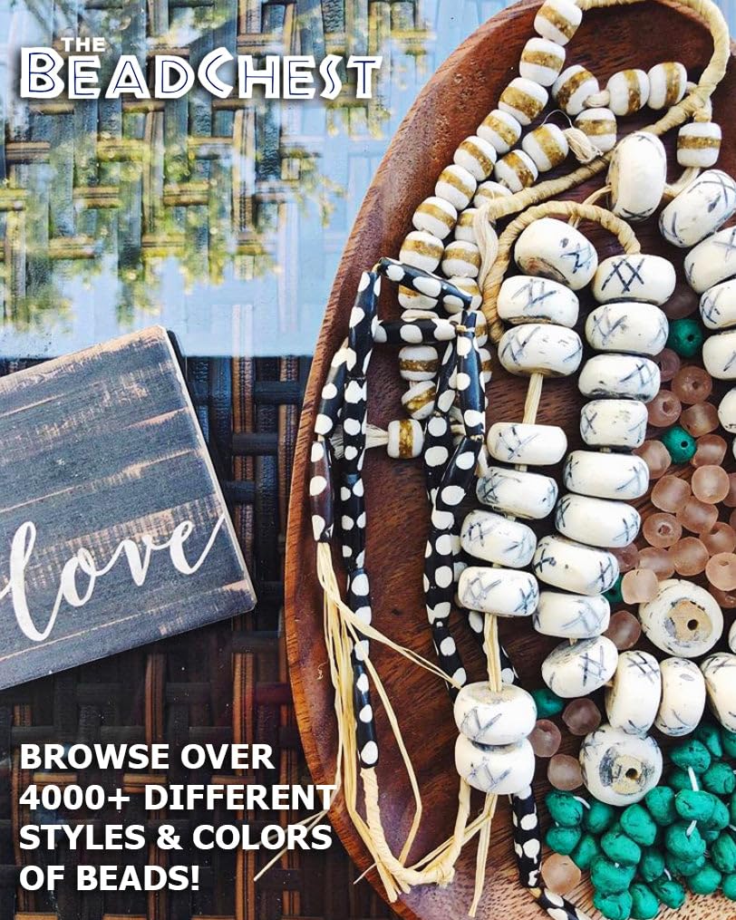 Authentic Nigerian Brass Beads - Handcrafted African Rondelle Ethnic Tribal Donut Disk Beads for Jewelry Making, DIY Crafts & Cultural Fashion Accessories | Perfect for Necklaces, Bracelets & Home Decor