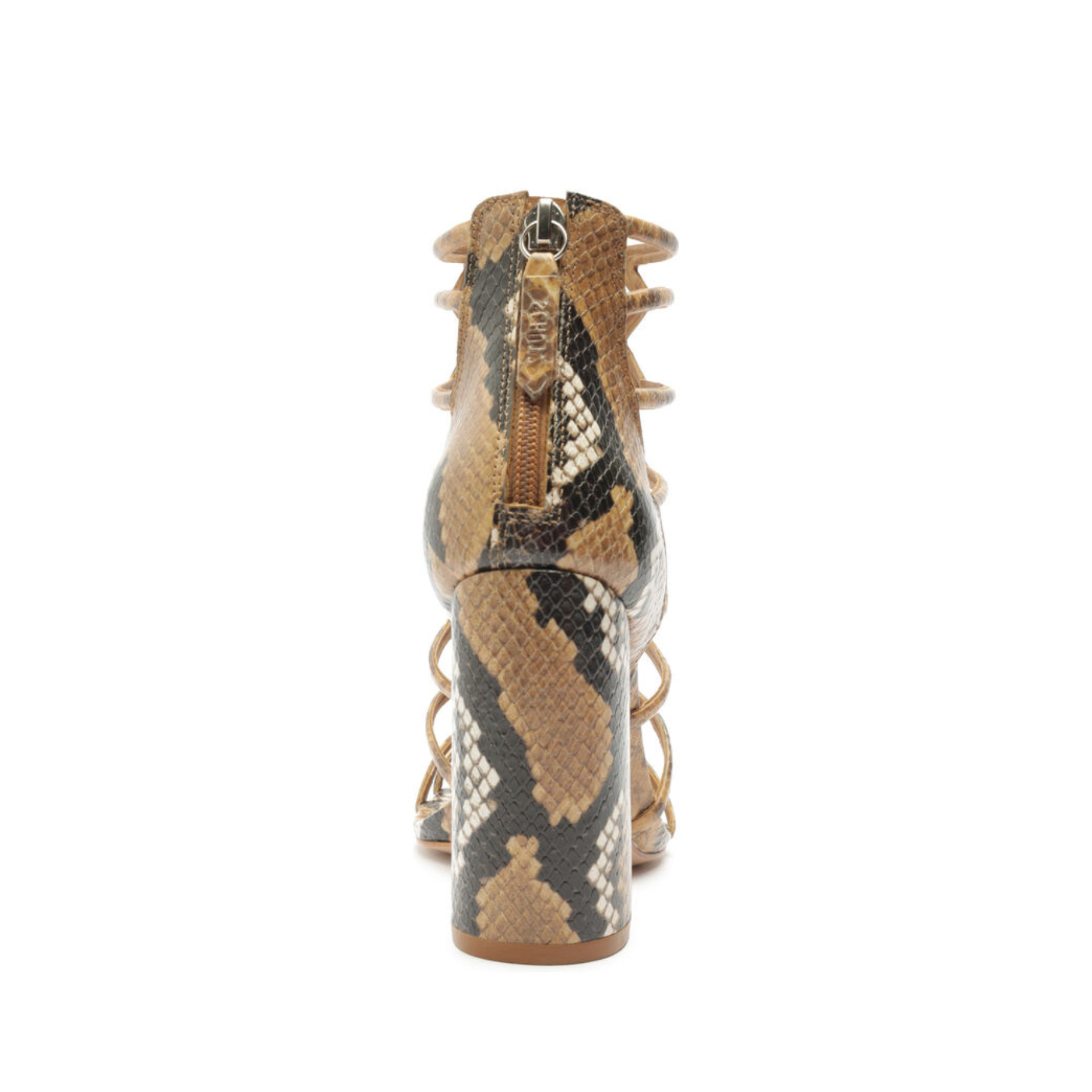 Julianna Block Snake Embossed Leather Sandals for Women - Comfortable Summer Slide Sandals with Arch Support | Perfect for Beach, Vacation & Casual Outings